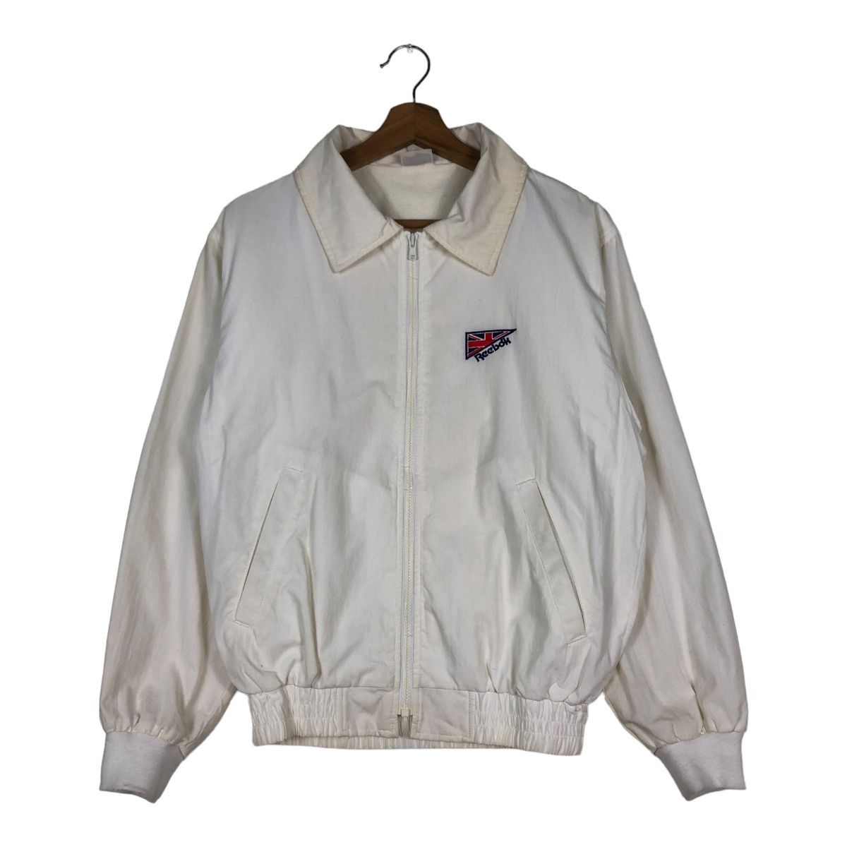 Japanese Brand 🔥VINTAGE BOMBER JACKET REEBOK JAPAN UK FLAG BIG LOGO Size US S / EU 44-46 / 1 - 3 Thumbnail