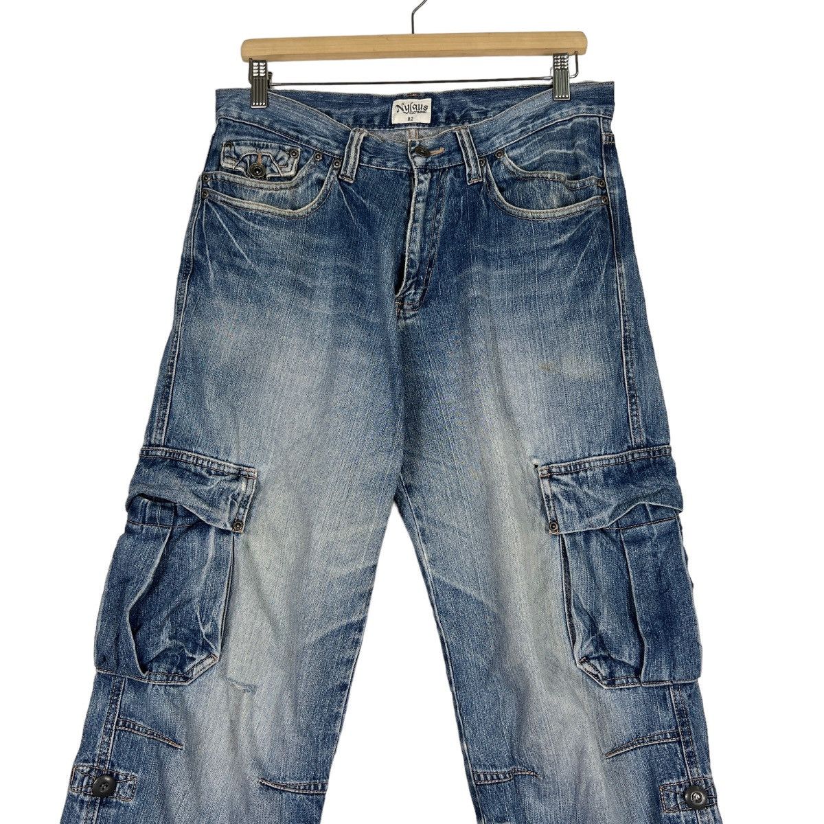 Beauty Beast 🔥 PICK NYLAUS CARGO DENIM JEANS Size US 33 - 5 Thumbnail