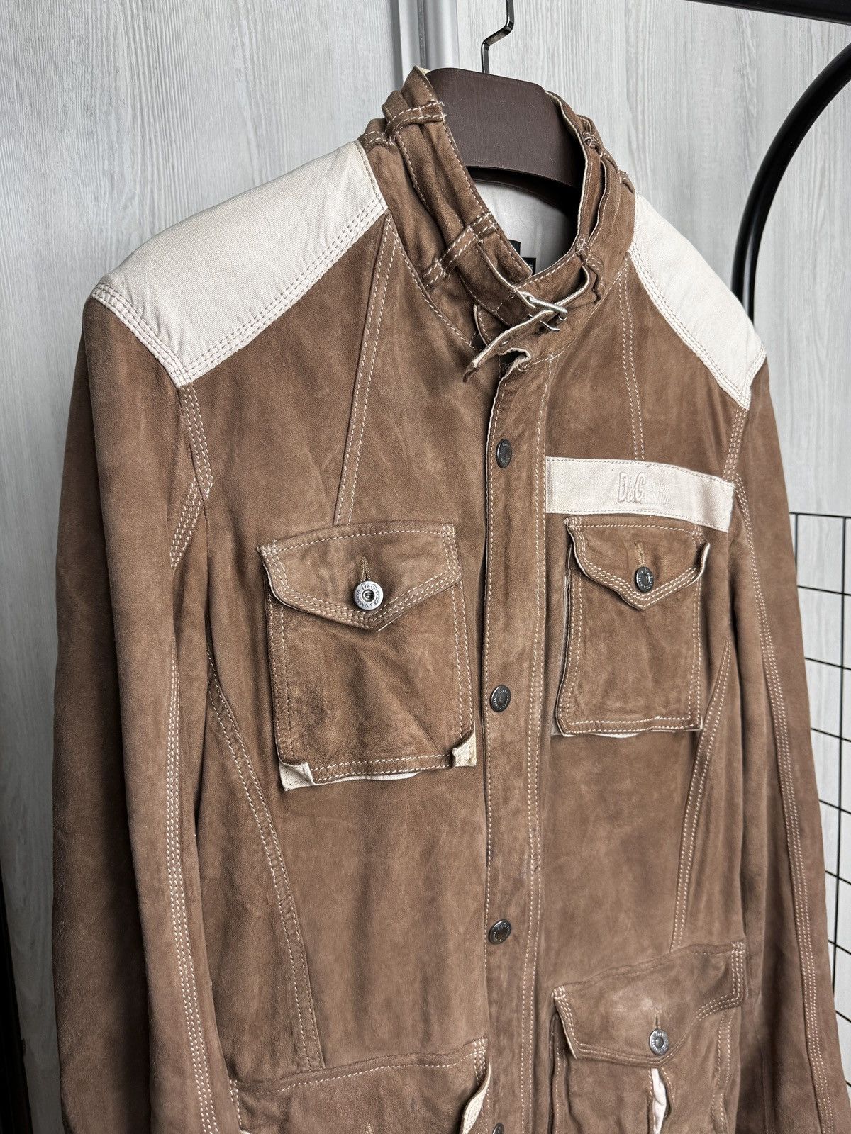 Dolce & Gabbana Dolce & Gabbana Leader SS05 lambskin suede leather jacket Size US L / EU 52-54 / 3 - 10 Thumbnail