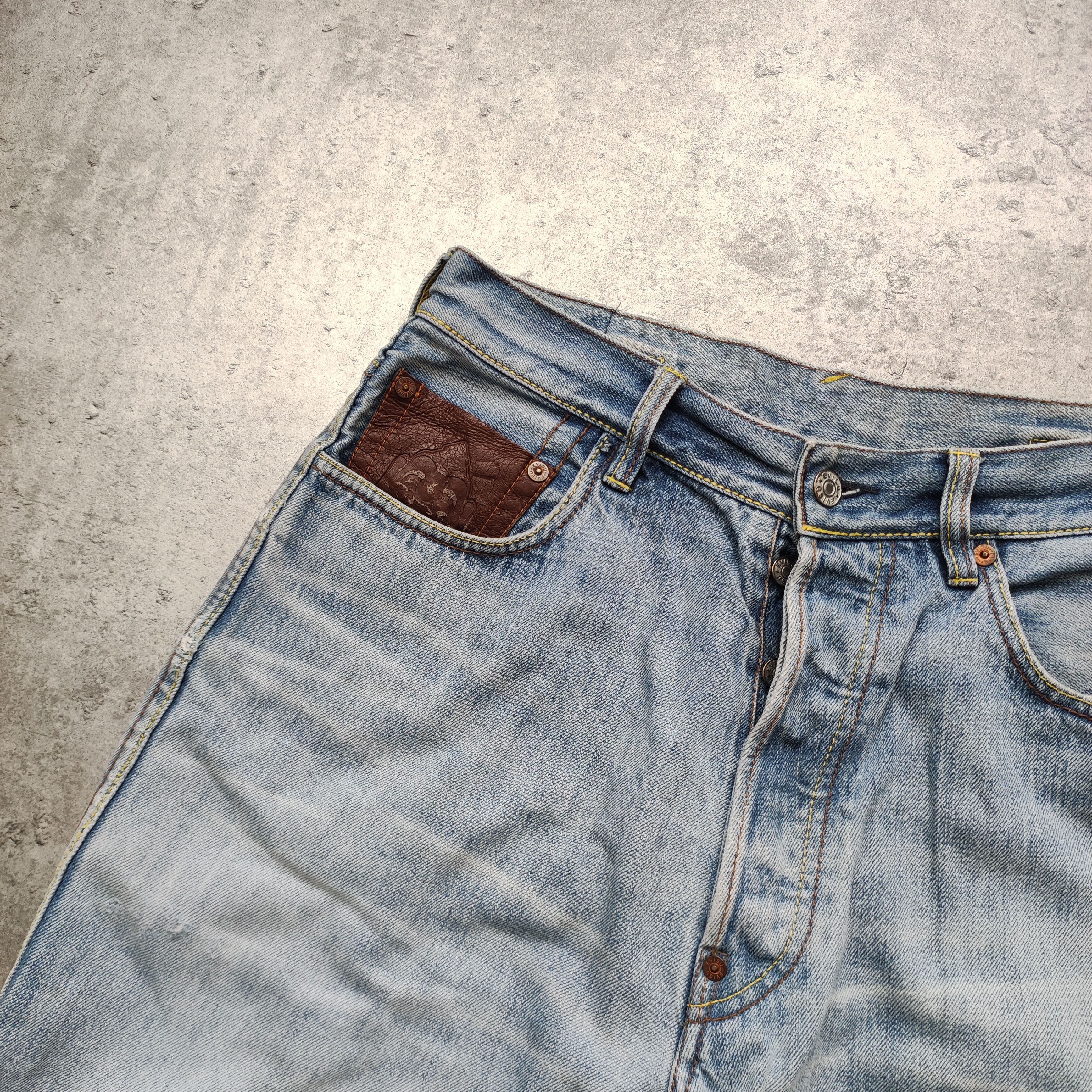 Evisu × Japanese Brand Japanese Brand Evisu Japan Classic Double Logo Denim Shorts Size US 34 / EU 50 - 5 Thumbnail