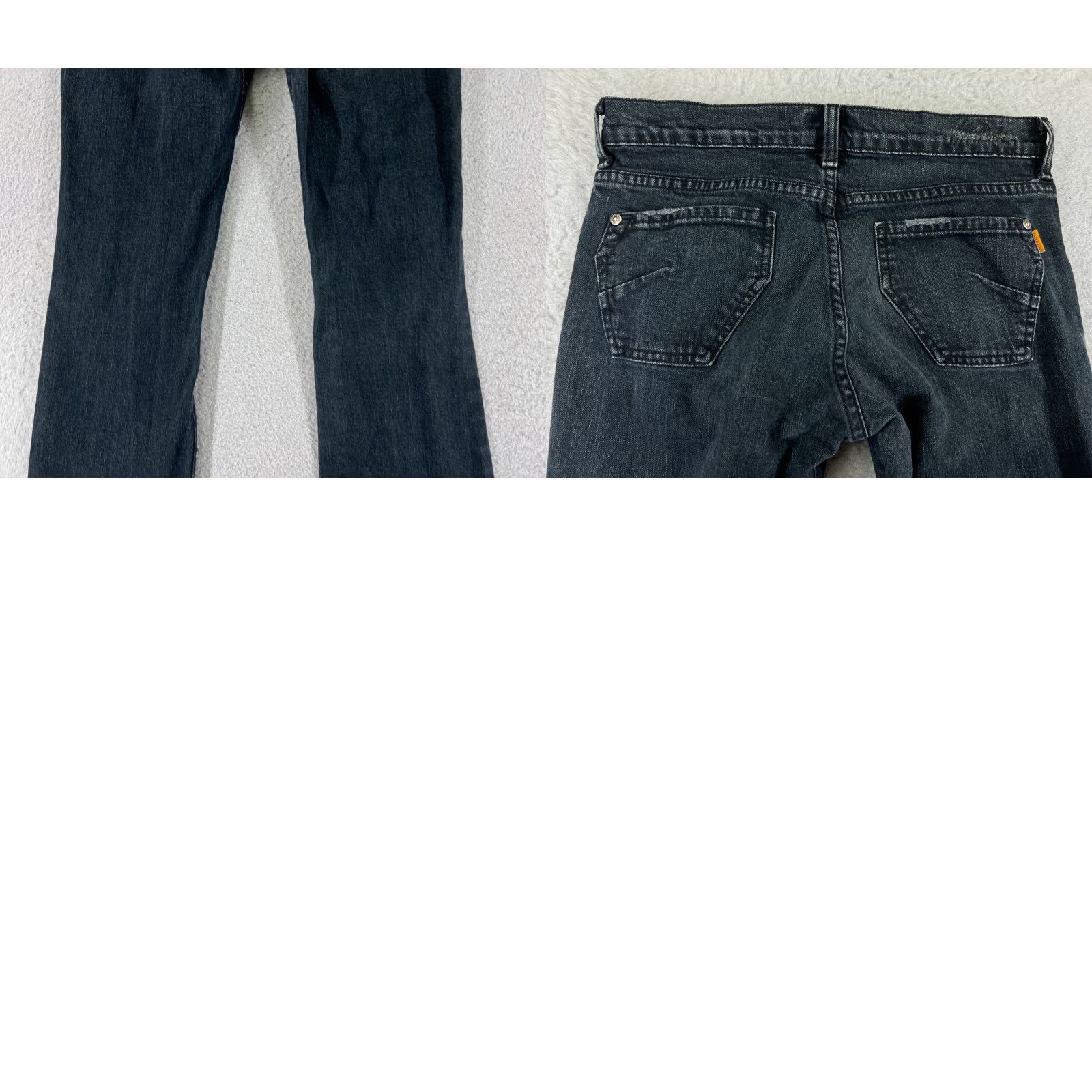 Vintage VINTAGE James Jeans Women Jeans Flared 27 Black Cotton Denim 31.5in Inseam Low Rise 26in Waist 5-Pocket Mens? Size 27" / US 4 / IT 40 - 10 Thumbnail