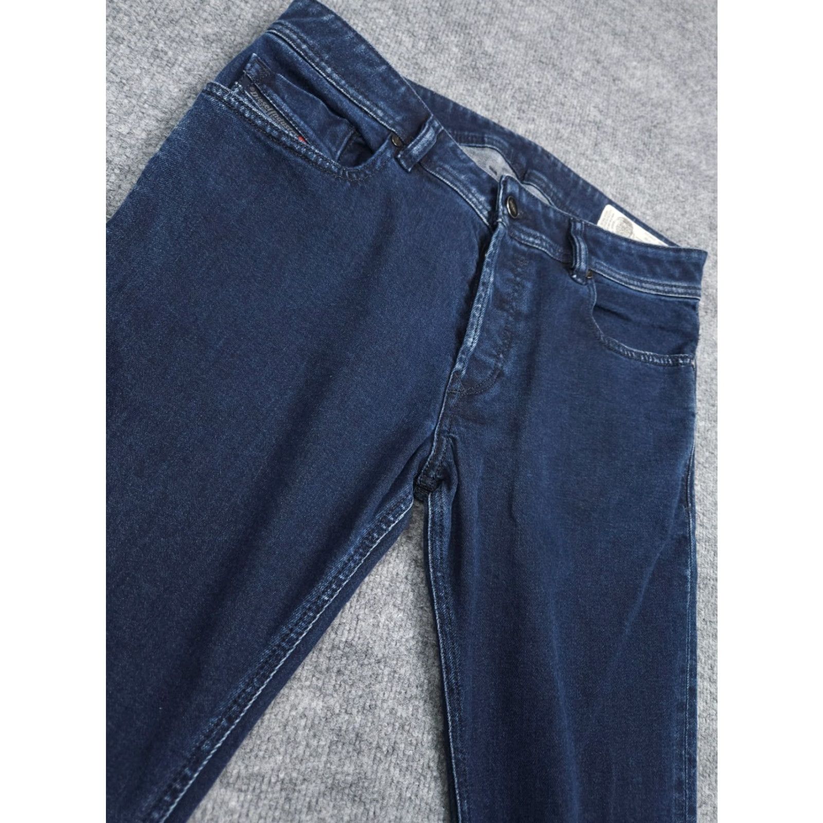 Diesel Diesel Sleenker Jeans Men 31 x 32 Dark Blue RAW HEM Skinny Jeans Size US 31 - 3 Thumbnail