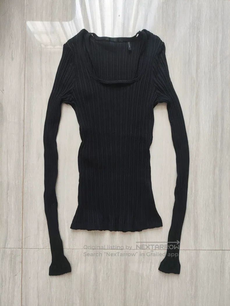 Helmut Lang Helmut Lang Double Strap Black Knit Tank Top Size S / US 4 / IT 40 - 1 Thumbnail