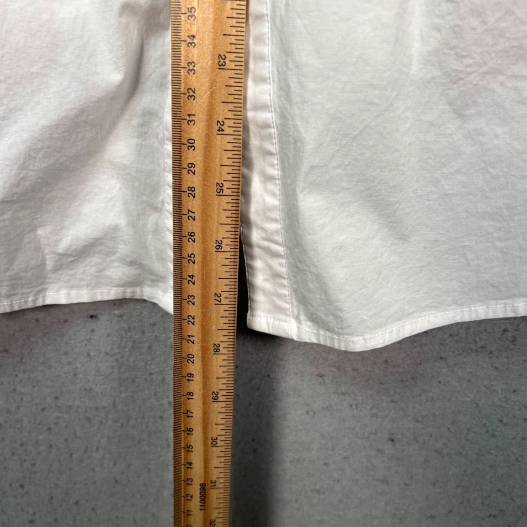 Good American Good American Button-Up Shirt XS White Cotton Blend Tie-Back Detail Women Long Sleeve Collared Shirt Size XS / US 0-2 / IT 36-38 - 6 Thumbnail