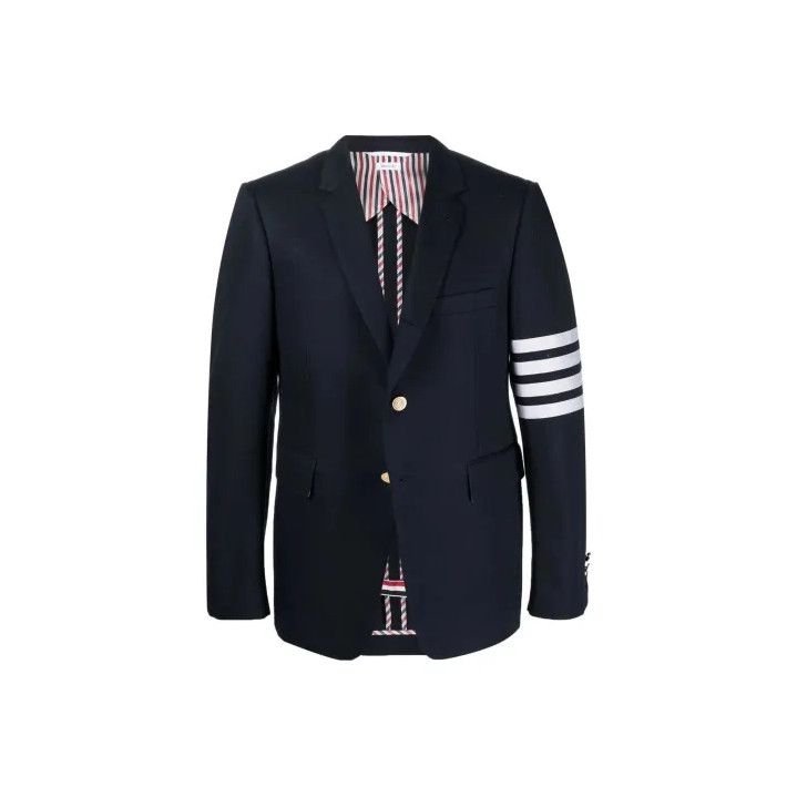Thom Browne Thom Browne Striped Casual Suit Jacket for Men Size US S / EU 44-46 / 1 - 1 Thumbnail
