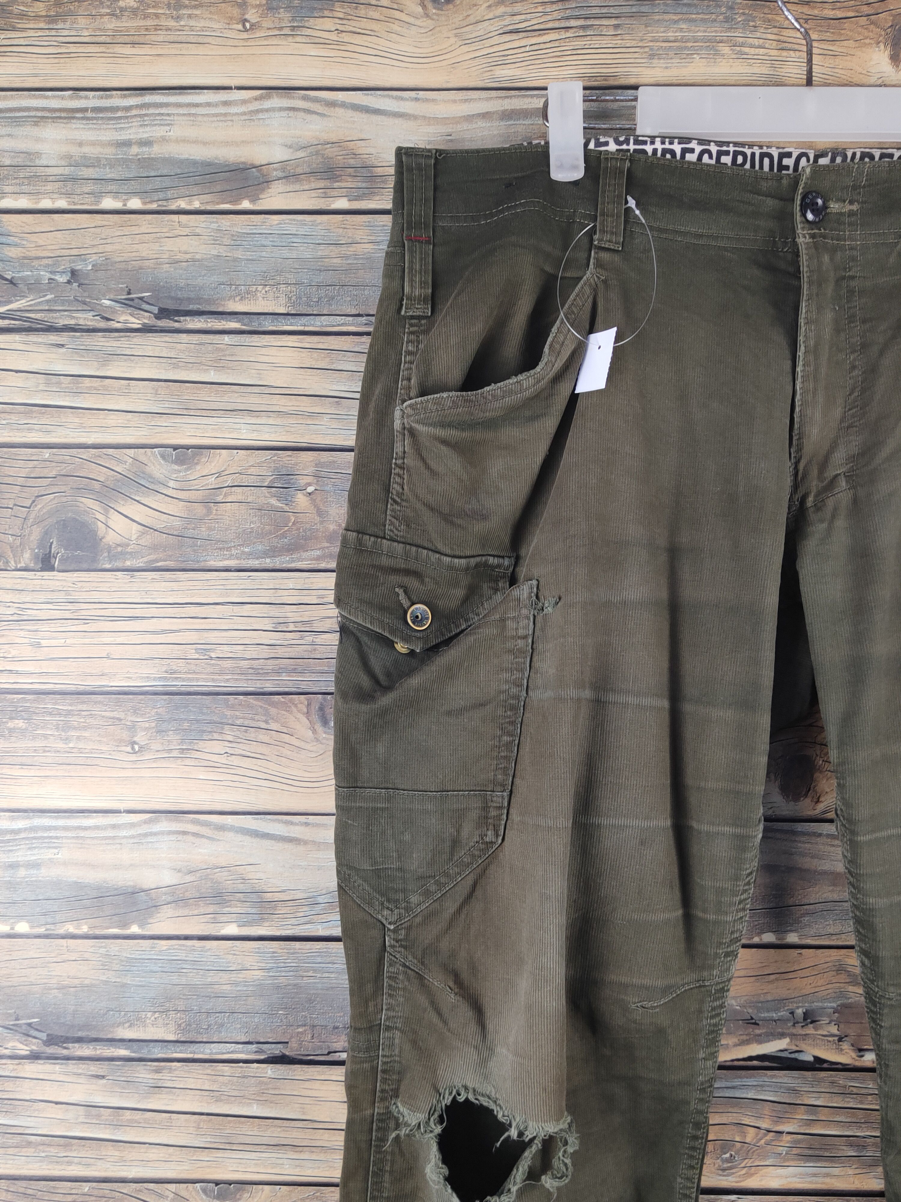 Japanese Brand Geride Olive Multipocket Tactical Cargo Pants #W2264 Size US 38 / EU 54 - 3 Thumbnail