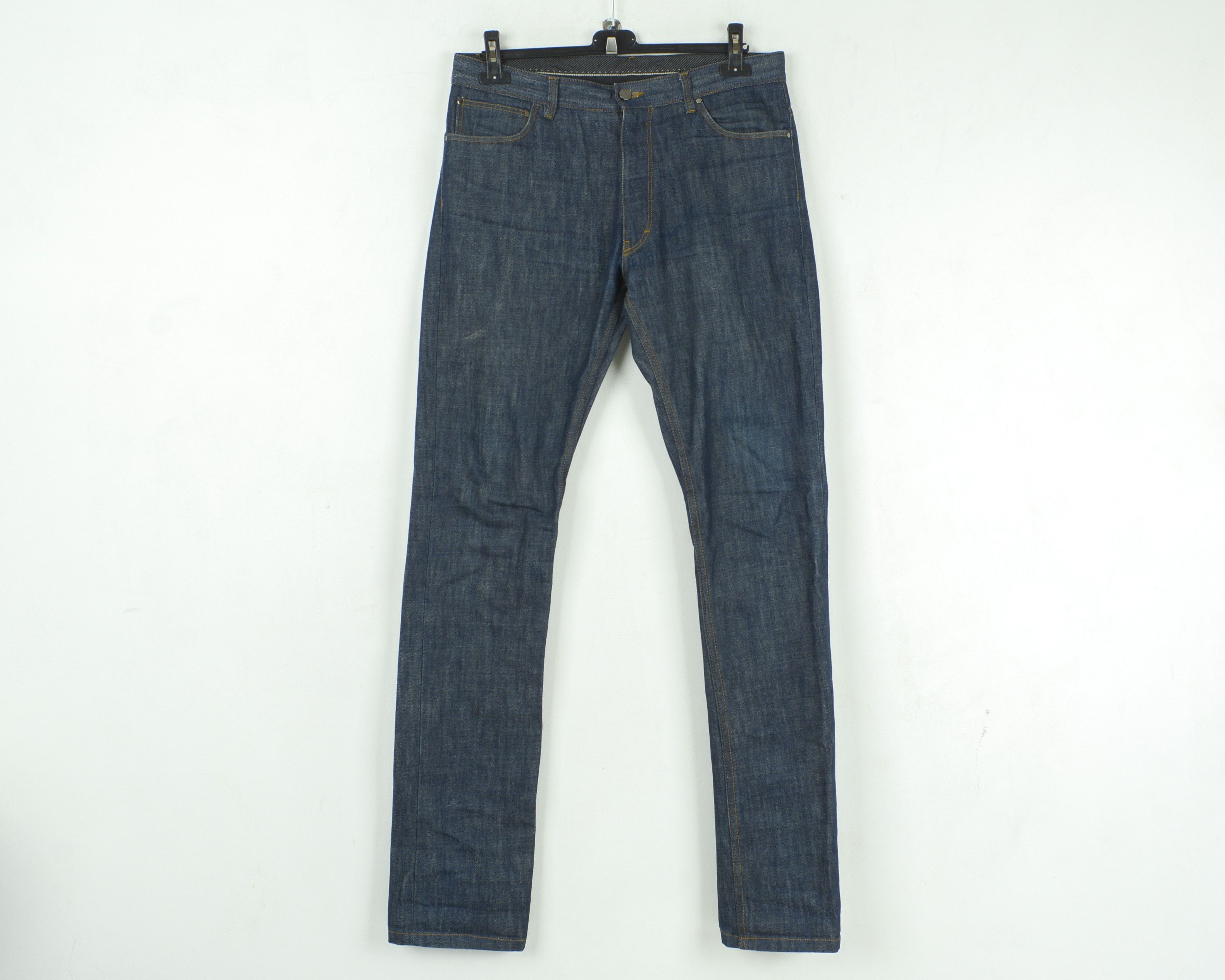 Whyred Selvage Hell Basic Denim Rigid W33 L34 Taper Jeans Unwashed Size US 33 - 1 Thumbnail