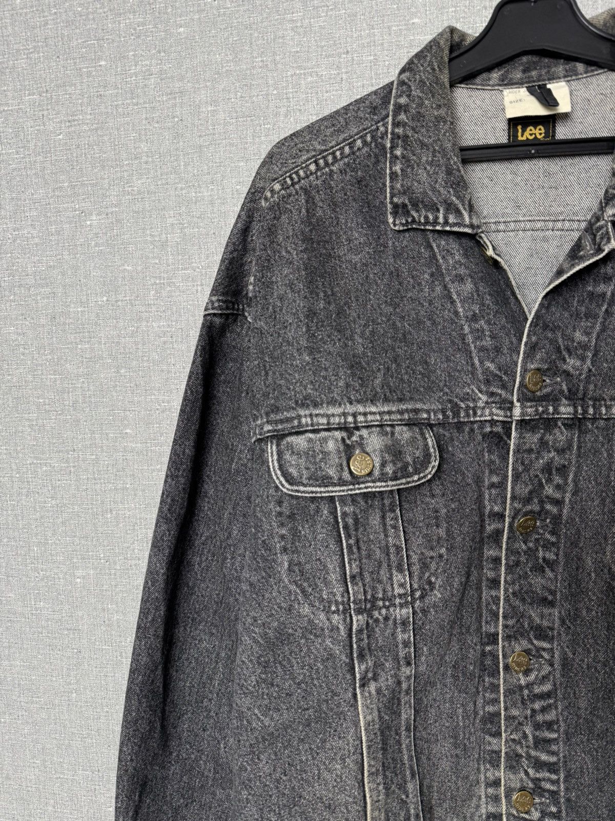 Lee Vintage 80s Lee Rider Graphite Denim Trucker Jacket Jean Size US L / EU 52-54 / 3 - 9 Thumbnail