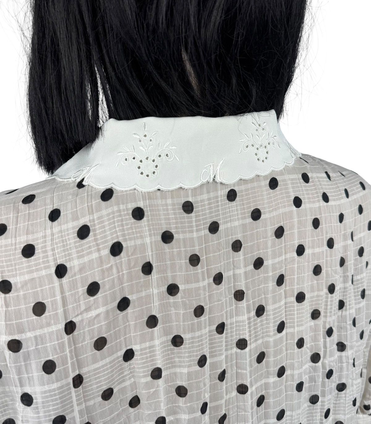 Maje Maje Polka Dot Peter Pan Collar Button Up Viscose Polyester Size S / US 4 / IT 40 - 8 Thumbnail
