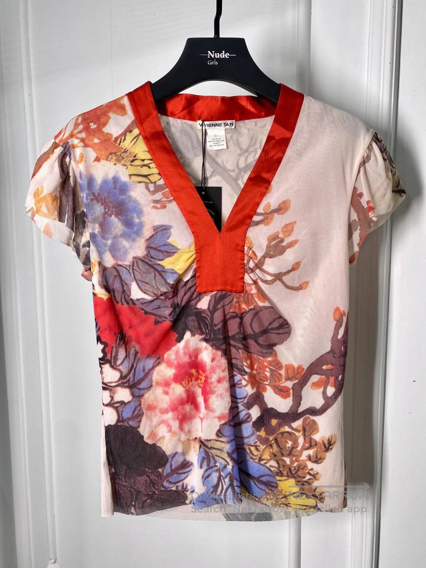 Vivienne Tam Vivienne Tam Floral Print Sheer Top. Size M / US 6-8 / IT 42-44 - 1 Thumbnail