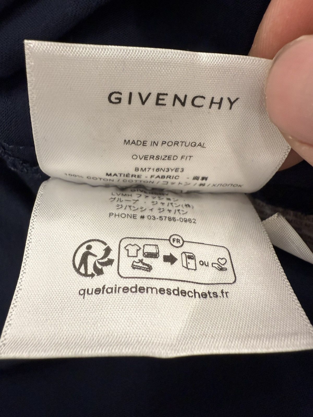 Givenchy Givenchy Paris Navy Blue T-Shirt Size US M / EU 48-50 / 2 - 9 Thumbnail