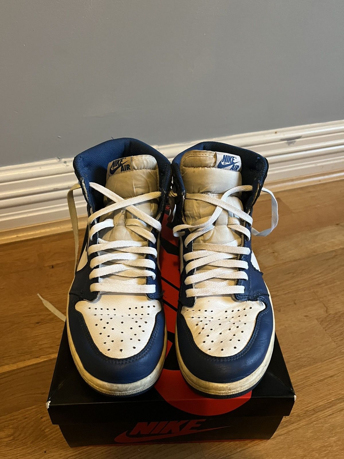 Jordan Brand × Nike Jordan 1 Storm Blue 2016 Retro Size US 8 / EU 41 - 2 Thumbnail