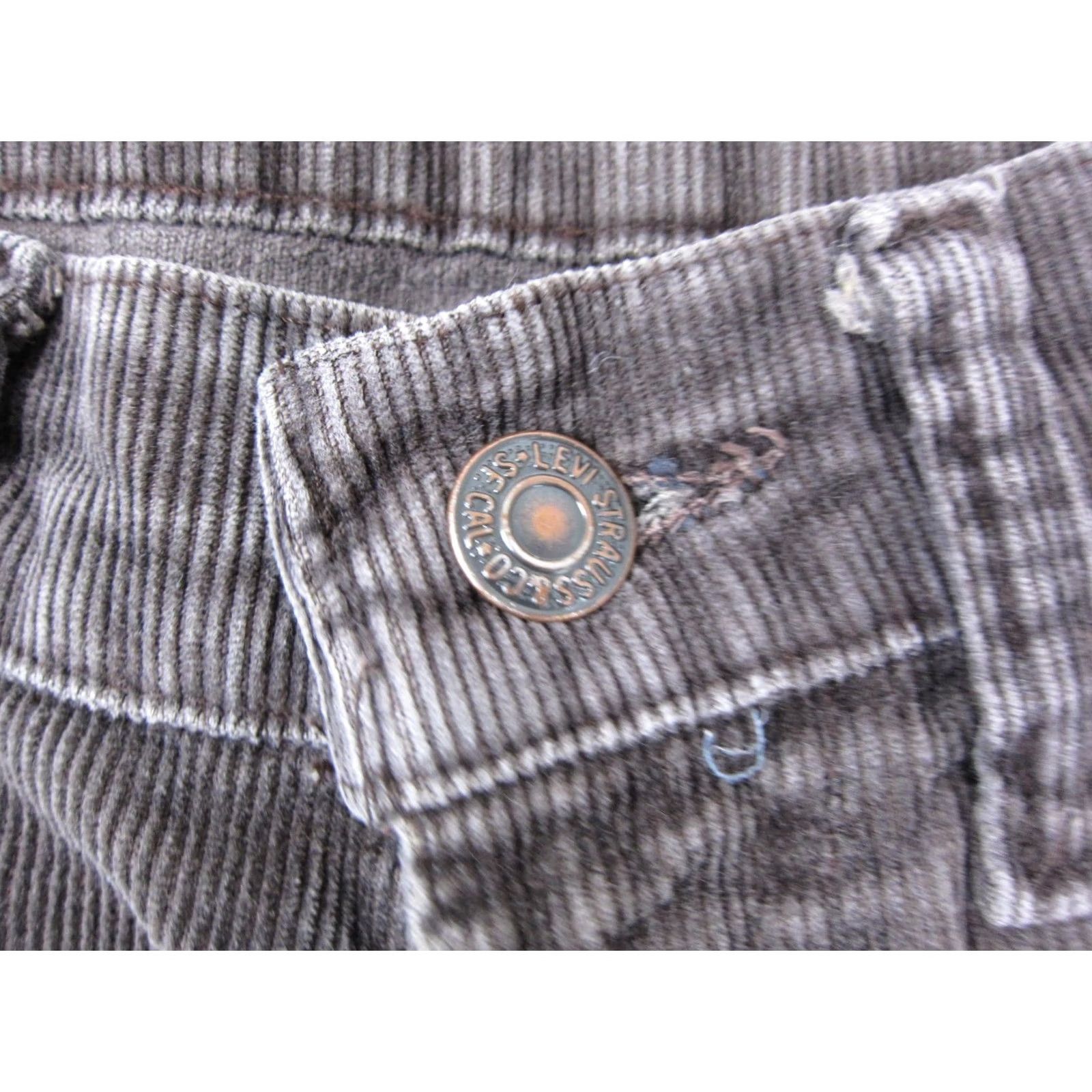 Levi's VINTAGE Levi's 500 Series Jeans Corduroy Brown 30x33 Regular 5-Pocket Levi's Mens Straight 90s 80s Clothing Size US 30 / EU 46 - 6 Thumbnail