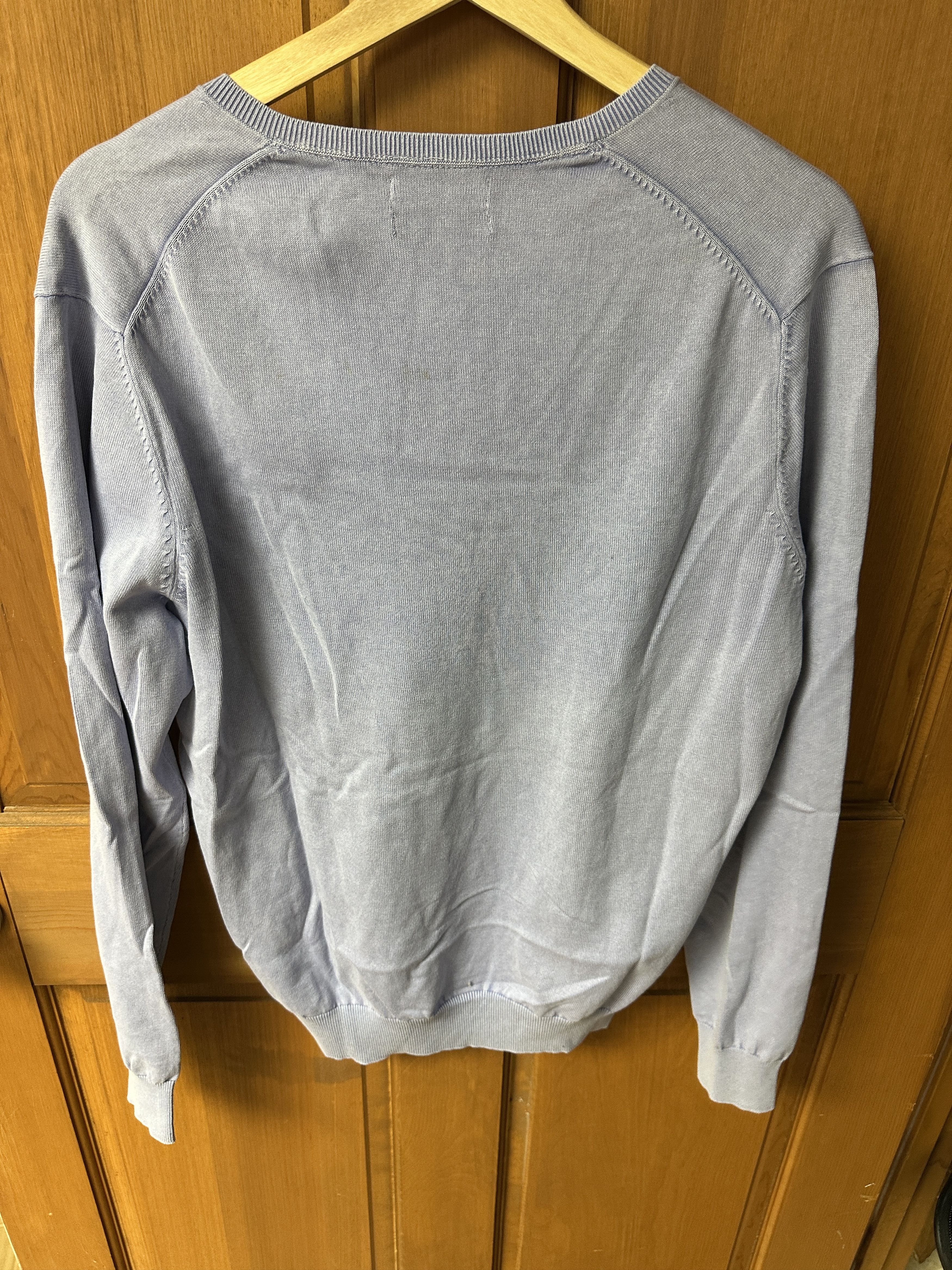 Massimo Dutti Massimo Dutti Men's Light Purple V-Neck Sweater Size US L / EU 52-54 / 3 - 5 Thumbnail