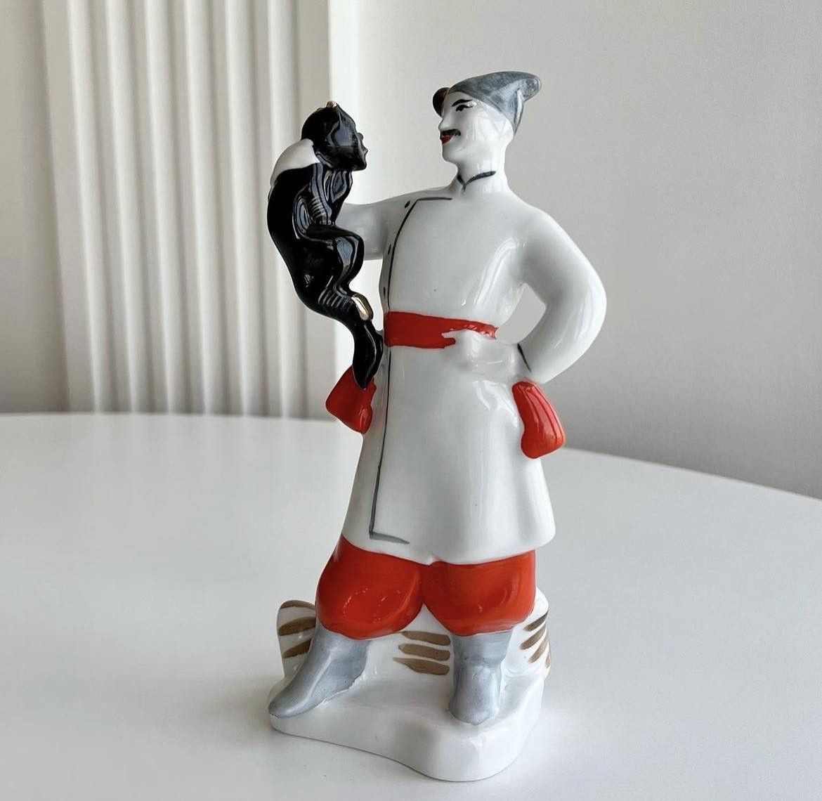 Vintage 1970 Vintage Porcelain Statue Vakula & Devil Gogol Kyiv Size ONE SIZE - 1 Thumbnail