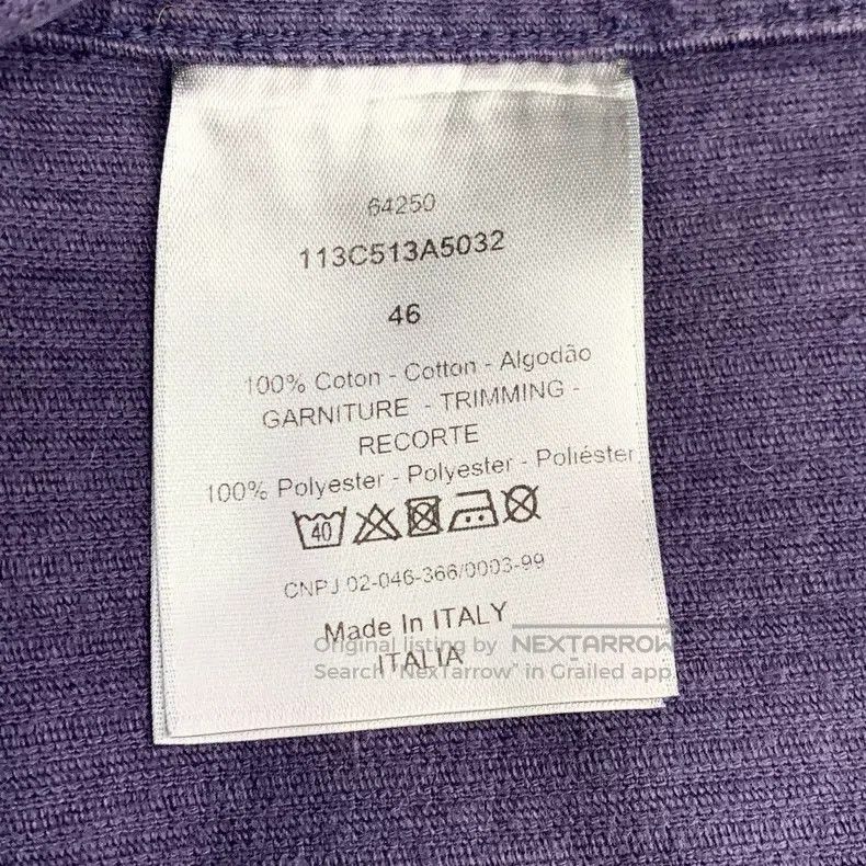 Dior Dior Purple lapel cotton zipper corduroy jacket Size US S / EU 44-46 / 1 - 8 Thumbnail