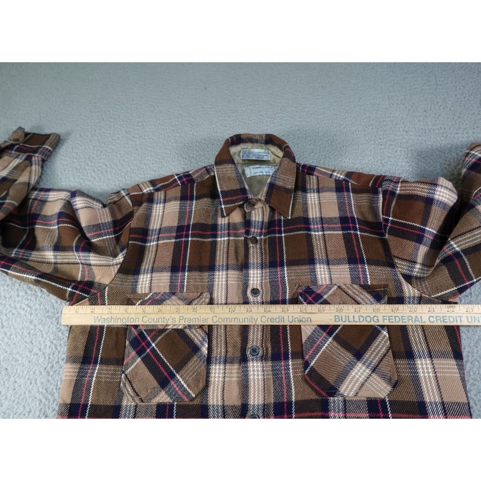 Lumberjack VINTAGE Lumber Jack Shacket Mens M Brown Plaid Quilted Flannel 90s Heavyweight Button-Up Size US M / EU 48-50 / 2 - 5 Thumbnail