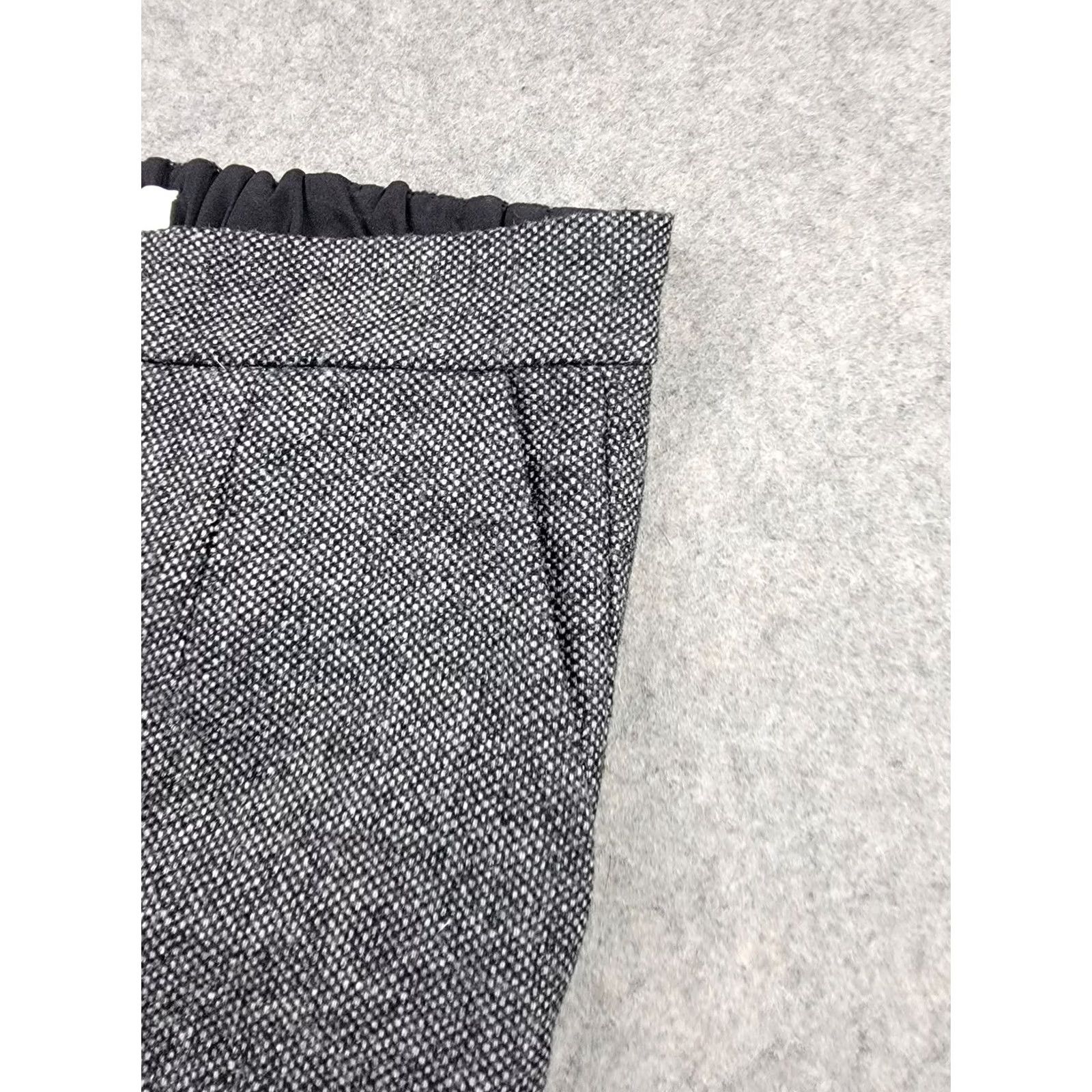 Vintage Babaton Pants Womens Size 0 Gray Wool Blend Pull On Elastic Waist Tweed Trousers Size 25" / US 0 / IT 36 - 3 Thumbnail