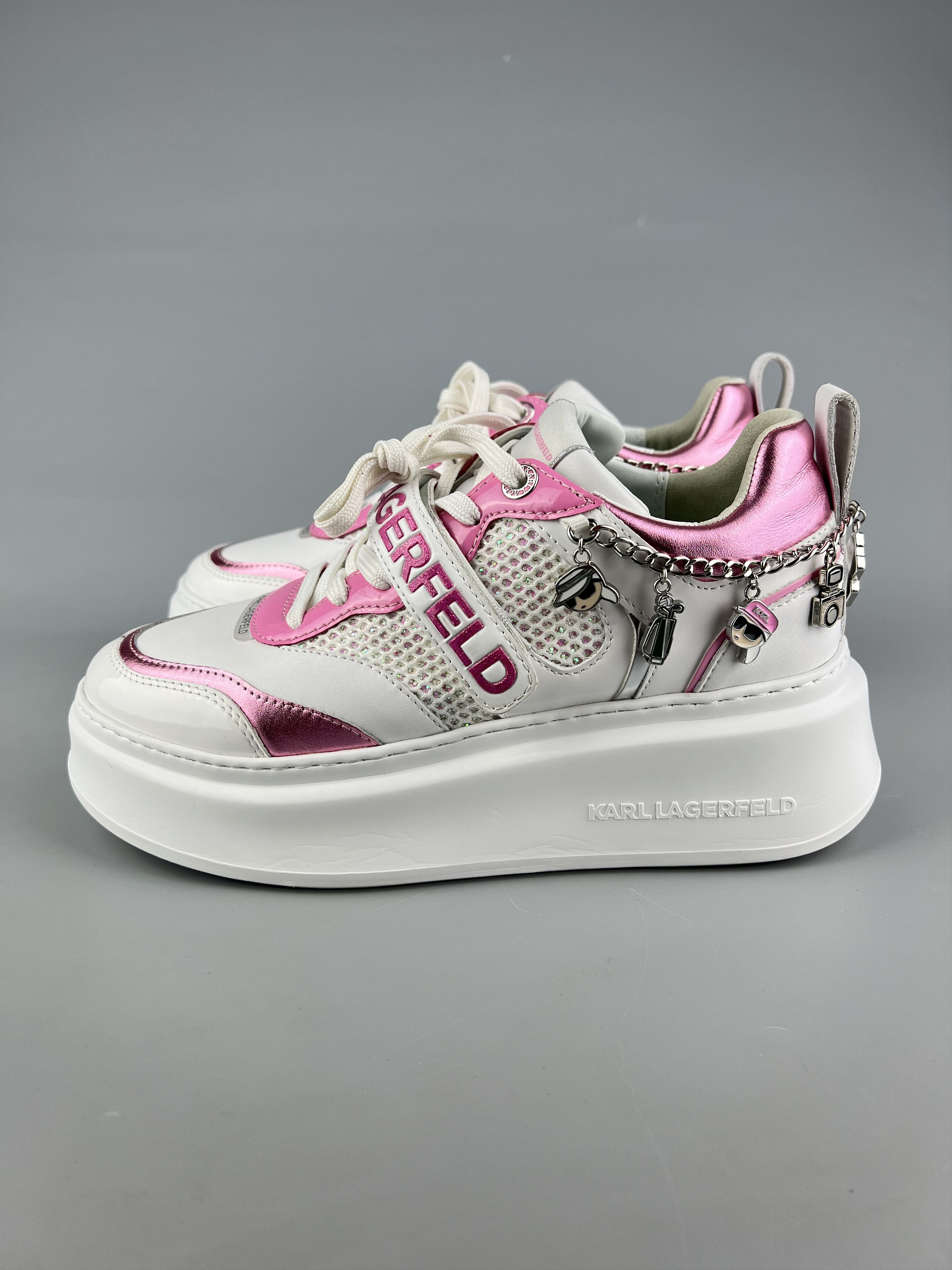 Karl Lagerfeld Karl Lagerfeld Leather Sneakers Size US 8 Size US 8 / IT 38 - 2 Thumbnail