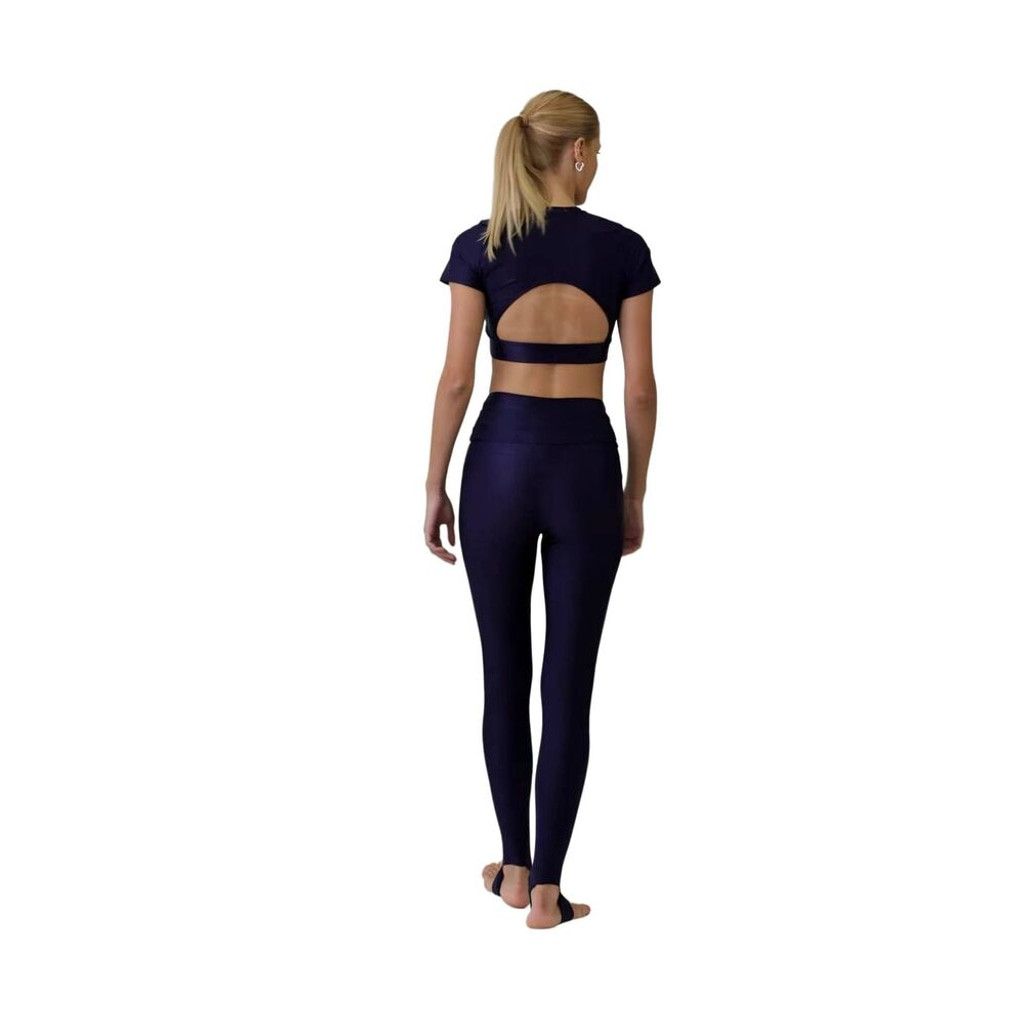 Other Cajubrasil Solid Navy Blue Yoga Stir-Up Leggings High L Size 28" / US 6 / IT 42 - 2 Thumbnail