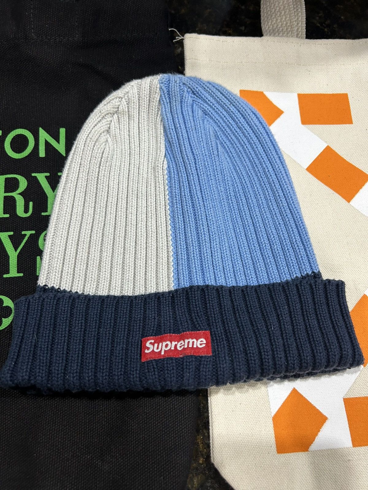 Supreme Overdyed Beanie Blue | Grailed