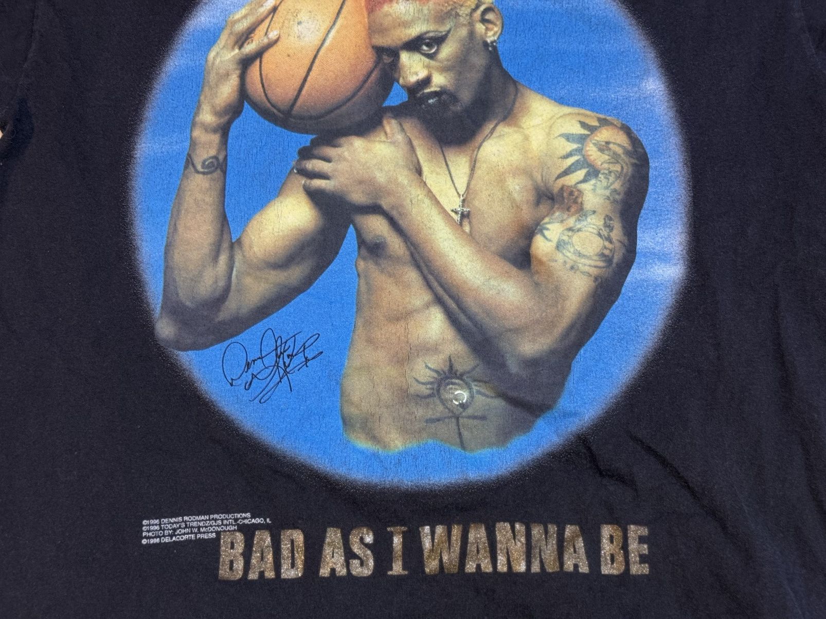 Vintage Vintage 90s Dennis Rodman Bad as I Wanna Be T-Shirt Size US L / EU 52-54 / 3 - 7 Thumbnail