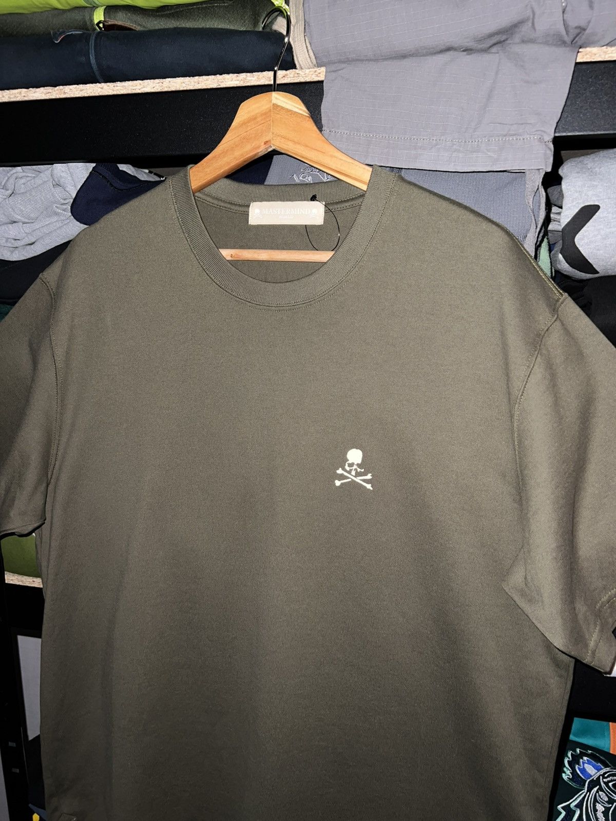 Mastermind World 💀 Y2K Mastermind World Rare Olive Green Skull Logo Tee L Size US L / EU 52-54 / 3 - 6 Thumbnail