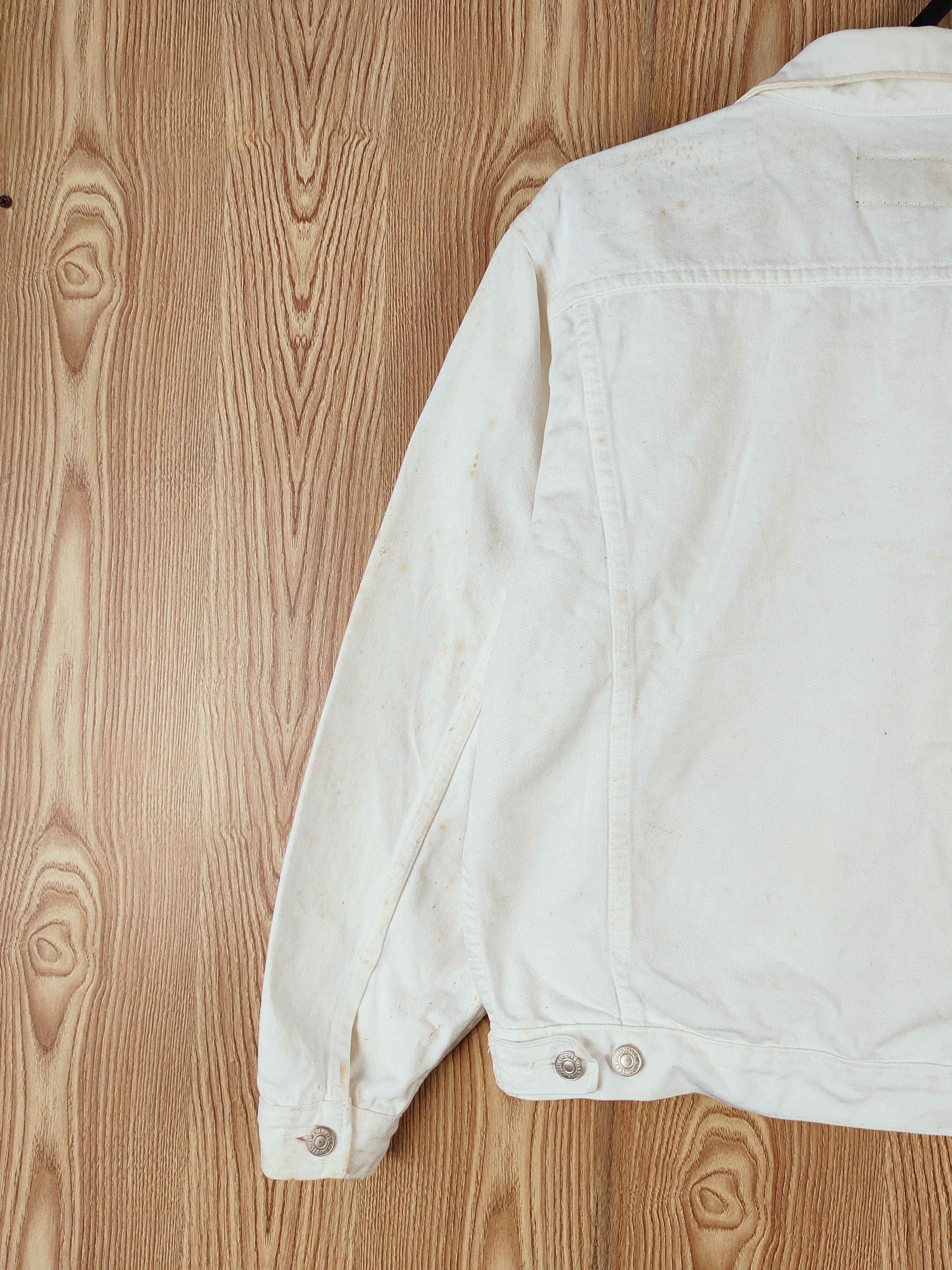 Levi's D Levi's orange tab vintage White Denim Jacket #W571 Size US M / EU 48-50 / 2 - 8 Thumbnail