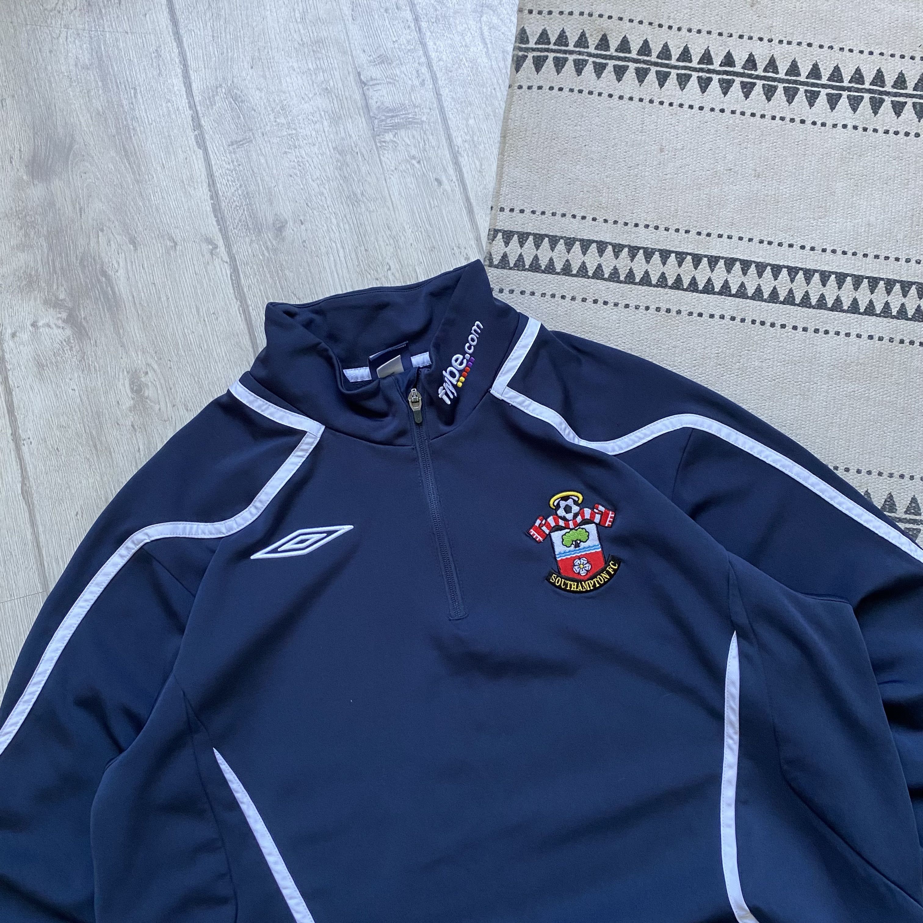 Umbro ⚽️ Vintage Umbro Southampton Jersey Sweatshirt Zip Blockore Size US L / EU 52-54 / 3 - 3 Thumbnail