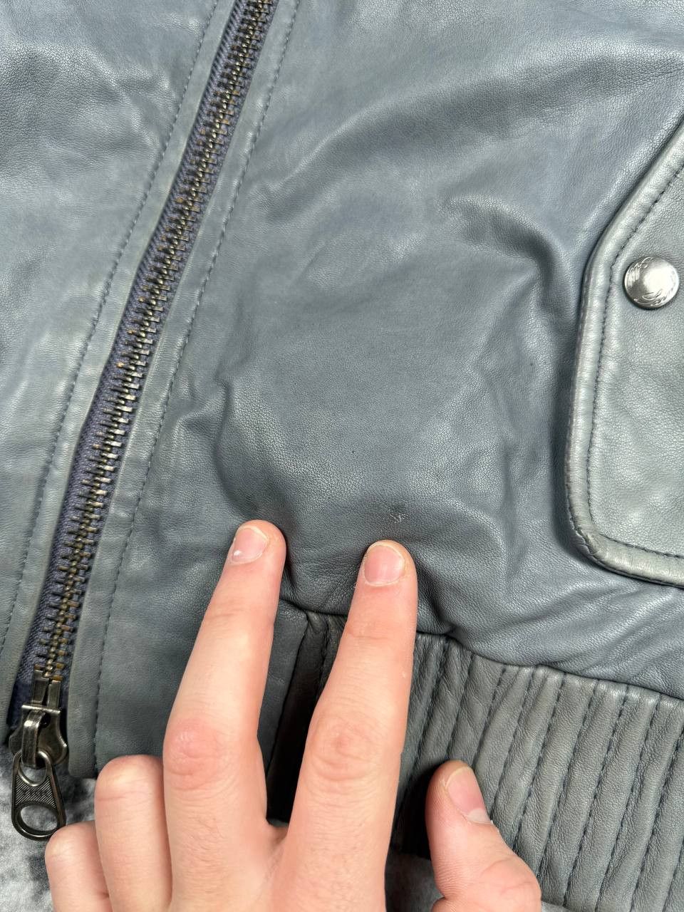 Allsaints Vintage Allsaints Leather Bomber Jacket Biker 00s Y2K Size US M / EU 48-50 / 2 - 23 Thumbnail