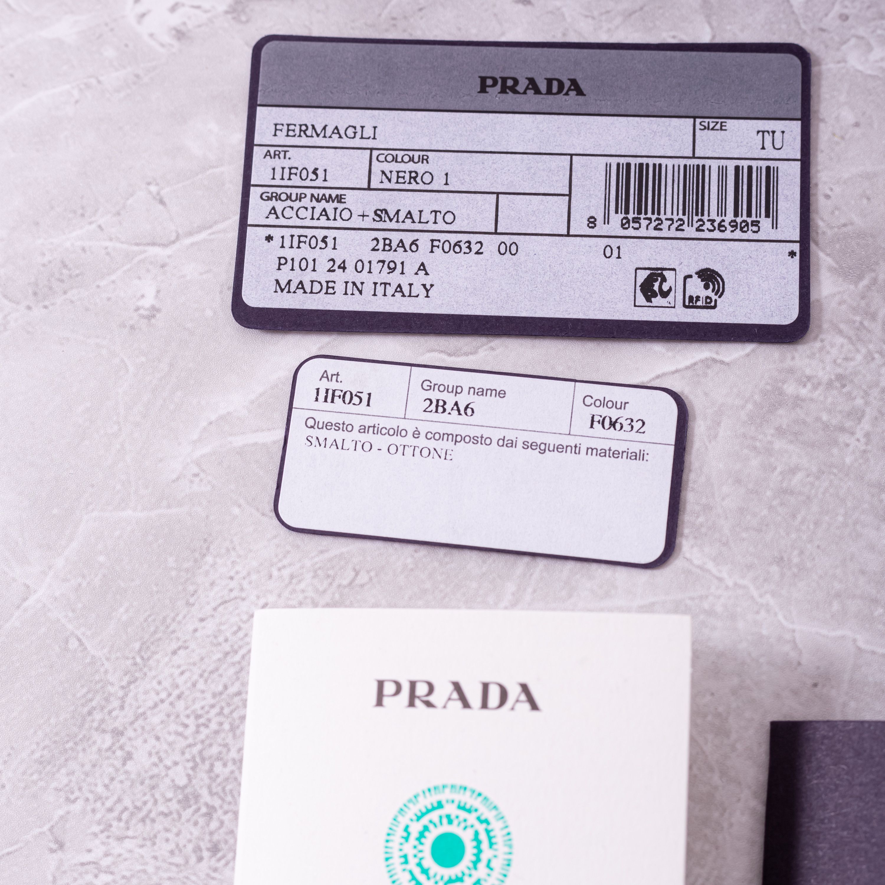Prada PRADA Set Of 2 Logo Hair Clips BLACK/GOLD Size ONE SIZE - 12 Thumbnail