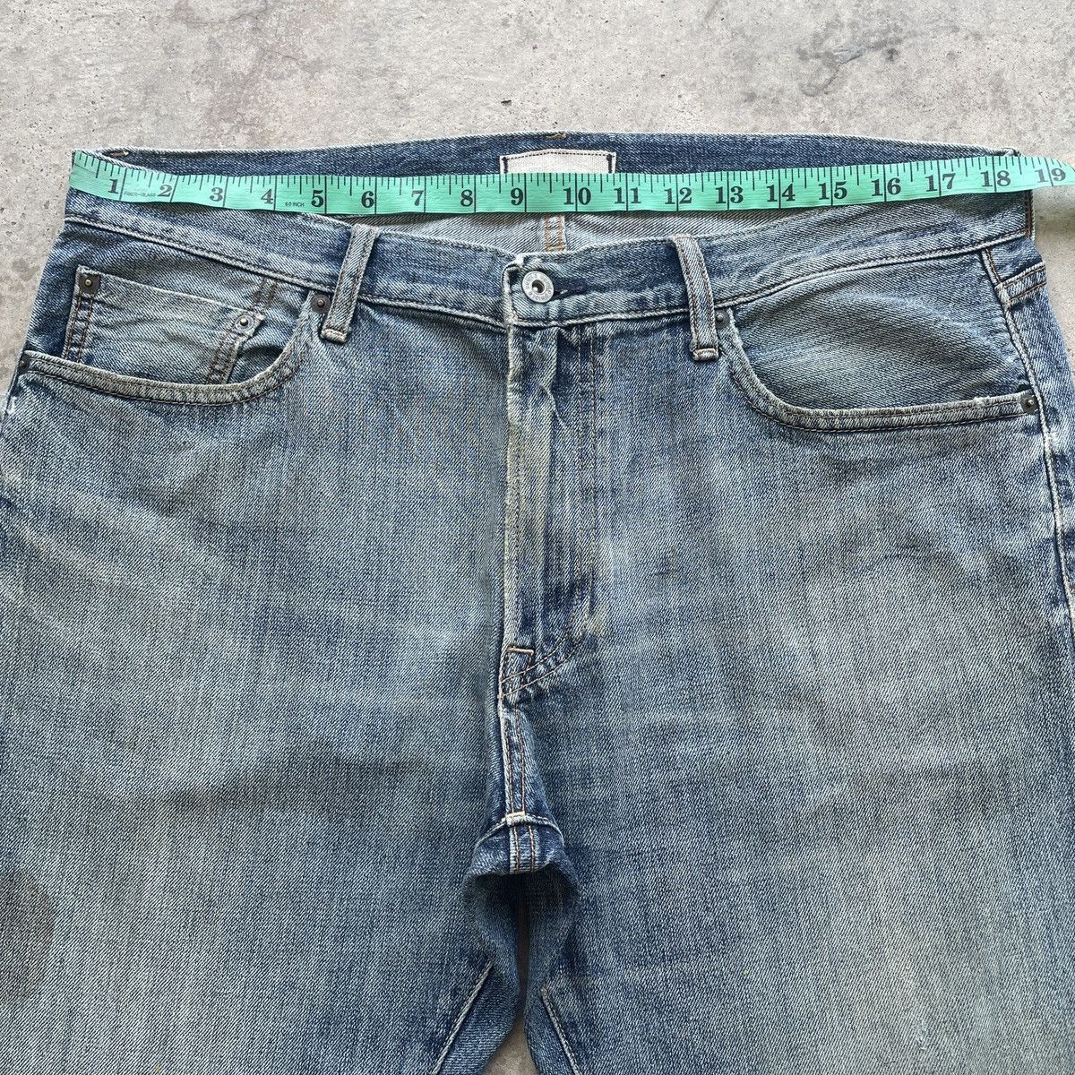 Japanese Brand Vintage Japanese Faded Distressed Denim Pants Jeans W37 Size US 37 - 5 Thumbnail