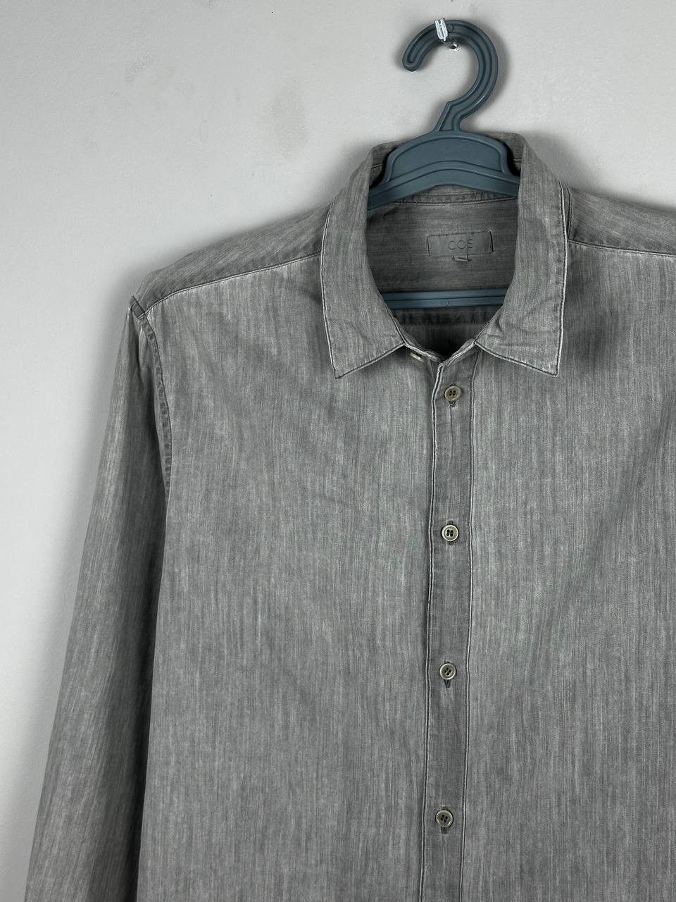 Cos COS Grey Denim Light Casual Shirt Size US L / EU 52-54 / 3 - 3 Thumbnail