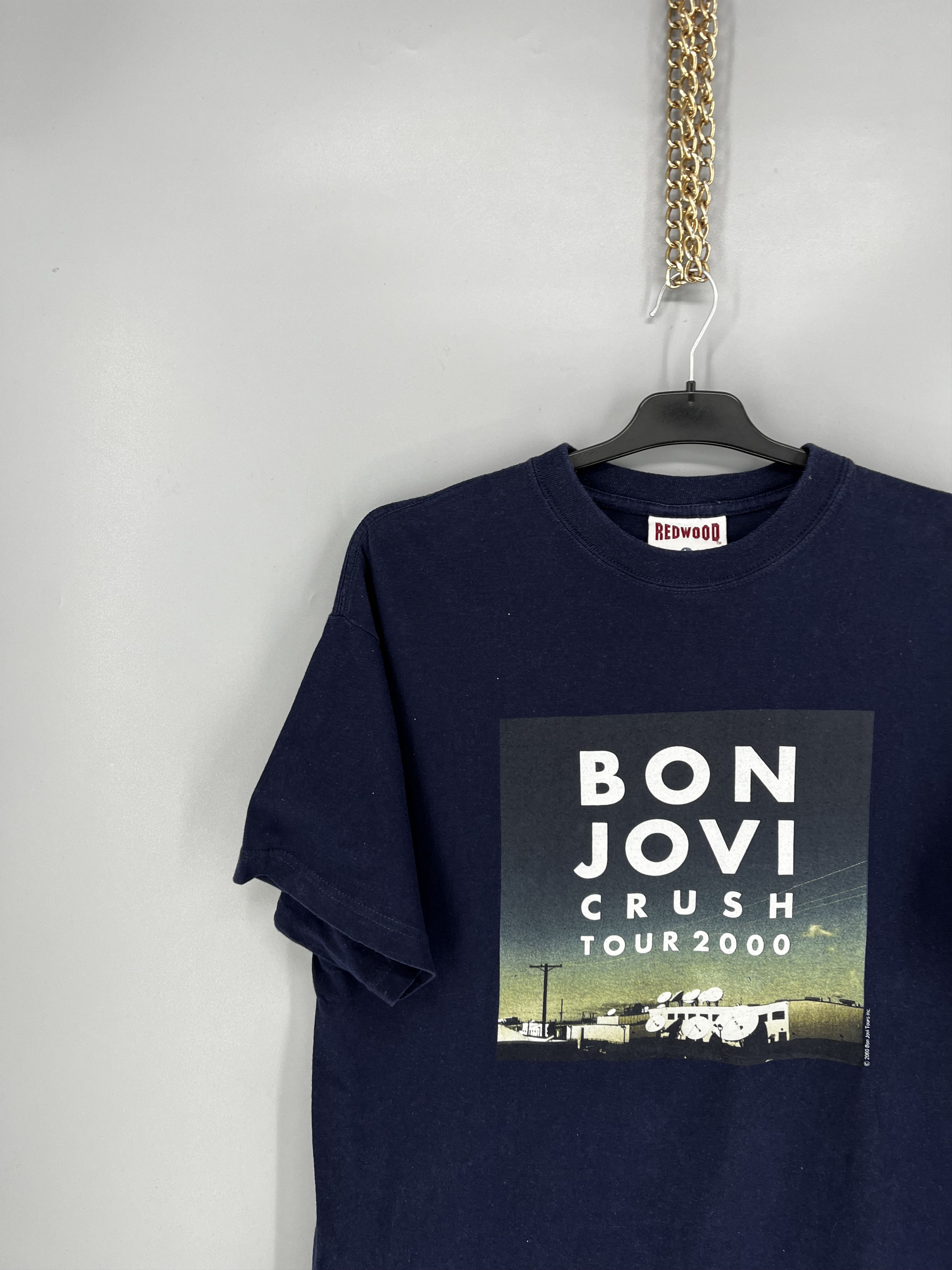 Band Tees Vintage Bon Jovi Crush Tour 2000 Rock Band T-Shirt Black Y2K Size US L / EU 52-54 / 3 - 4 Thumbnail