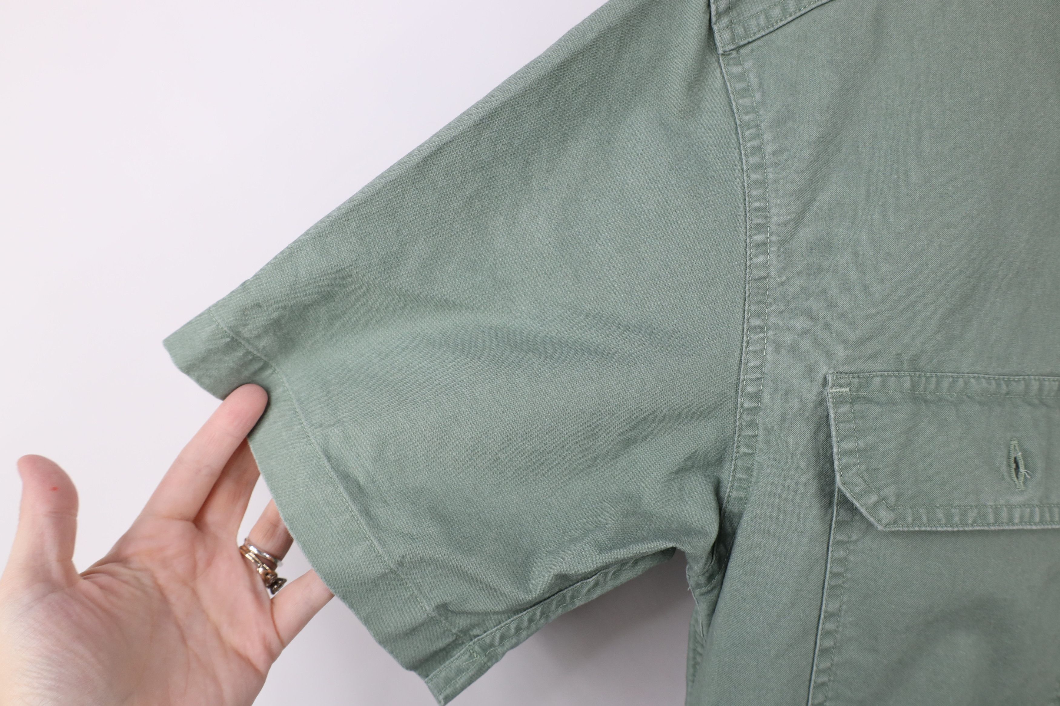 L.L. Bean × Vintage Vintage 90s LL Bean Safari Bush Collared Button Shirt Green Size US S / EU 44-46 / 1 - 6 Thumbnail