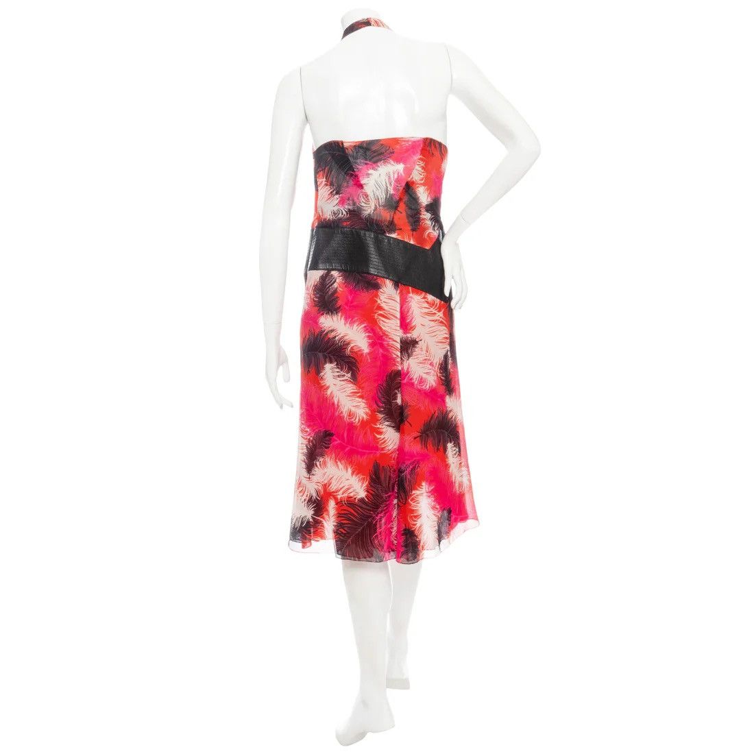 Versace Vintage Gianni Versace Feather Print Halter Dress 2001 Size M / US 6-8 / IT 42-44 - 4 Thumbnail