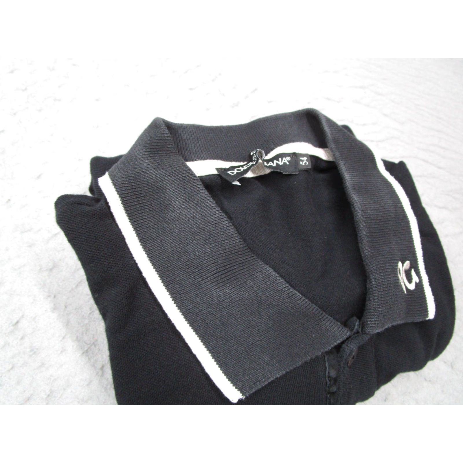 Dolce & Gabbana Dolce&Gabbana Men's Polo Shirt Black Long Sleeve XL Silk Cotton Blend Casual Made in Italy Size US XL / EU 56 / 4 - 5 Thumbnail