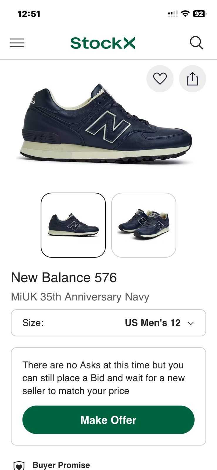 New Balance Mi UK 576 35th Anniversary NWOB Size US 12 / EU 45 - 15 Thumbnail