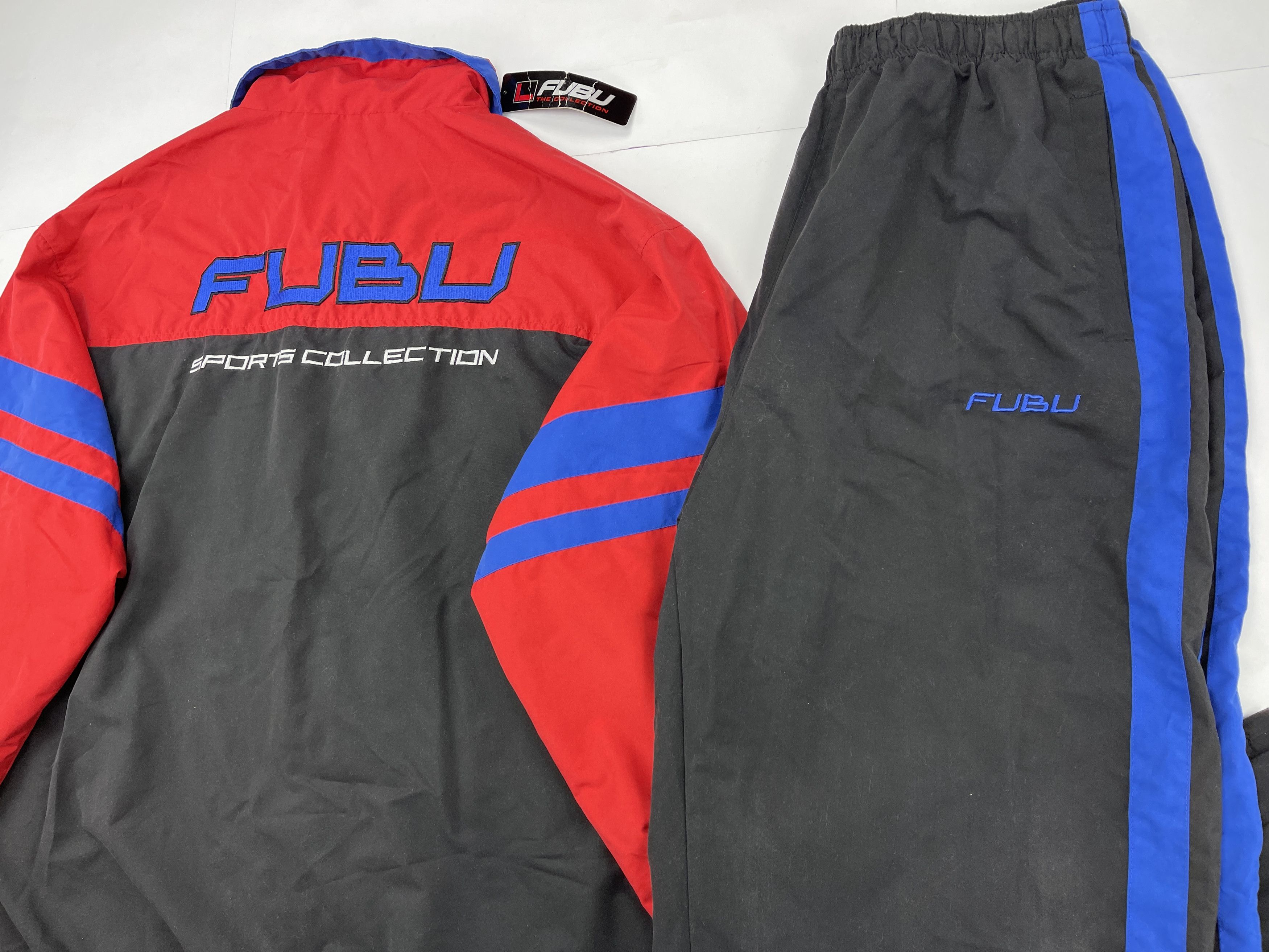 Fubu FUBU tracksuit, baggy track suit jacket and pants set 90s XL Size US XL / EU 56 / 4 - 3 Thumbnail