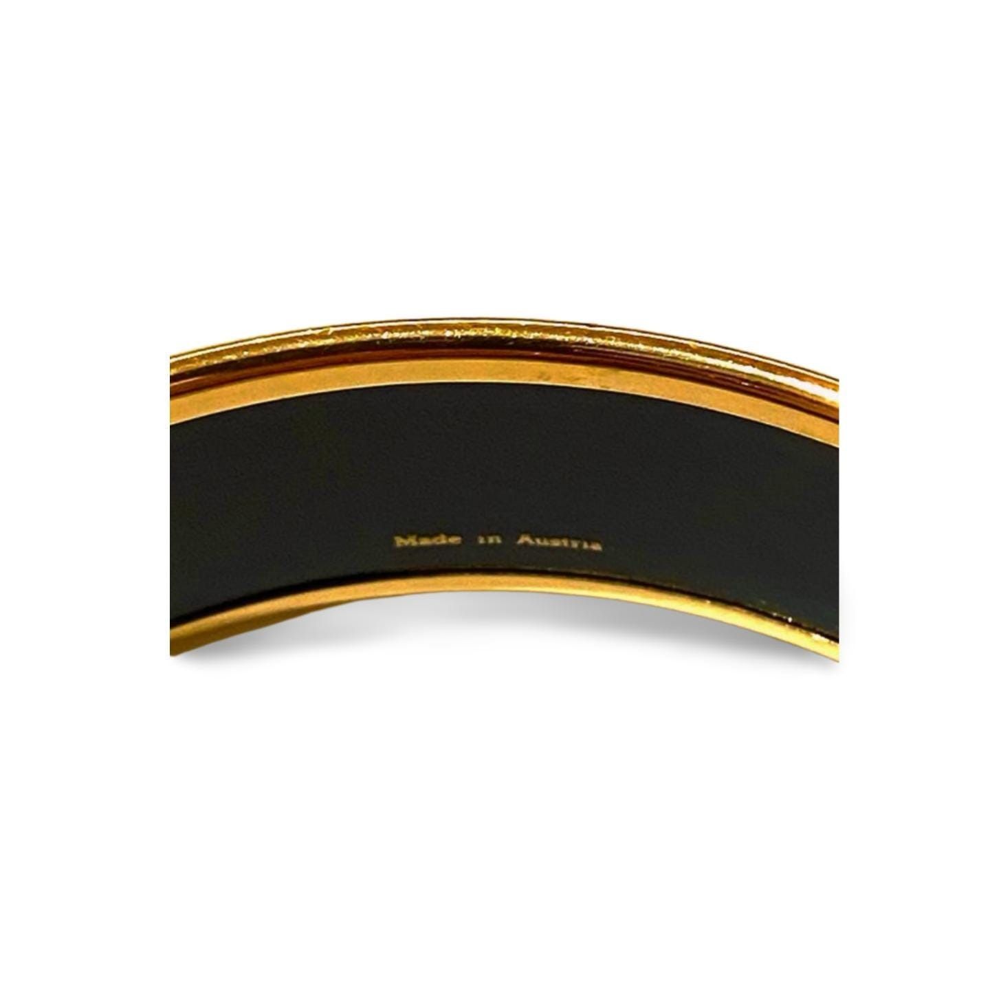 Hermes Vintage Hermes cloisonne enamel golden bangle with lions Size ONE SIZE - 3 Thumbnail