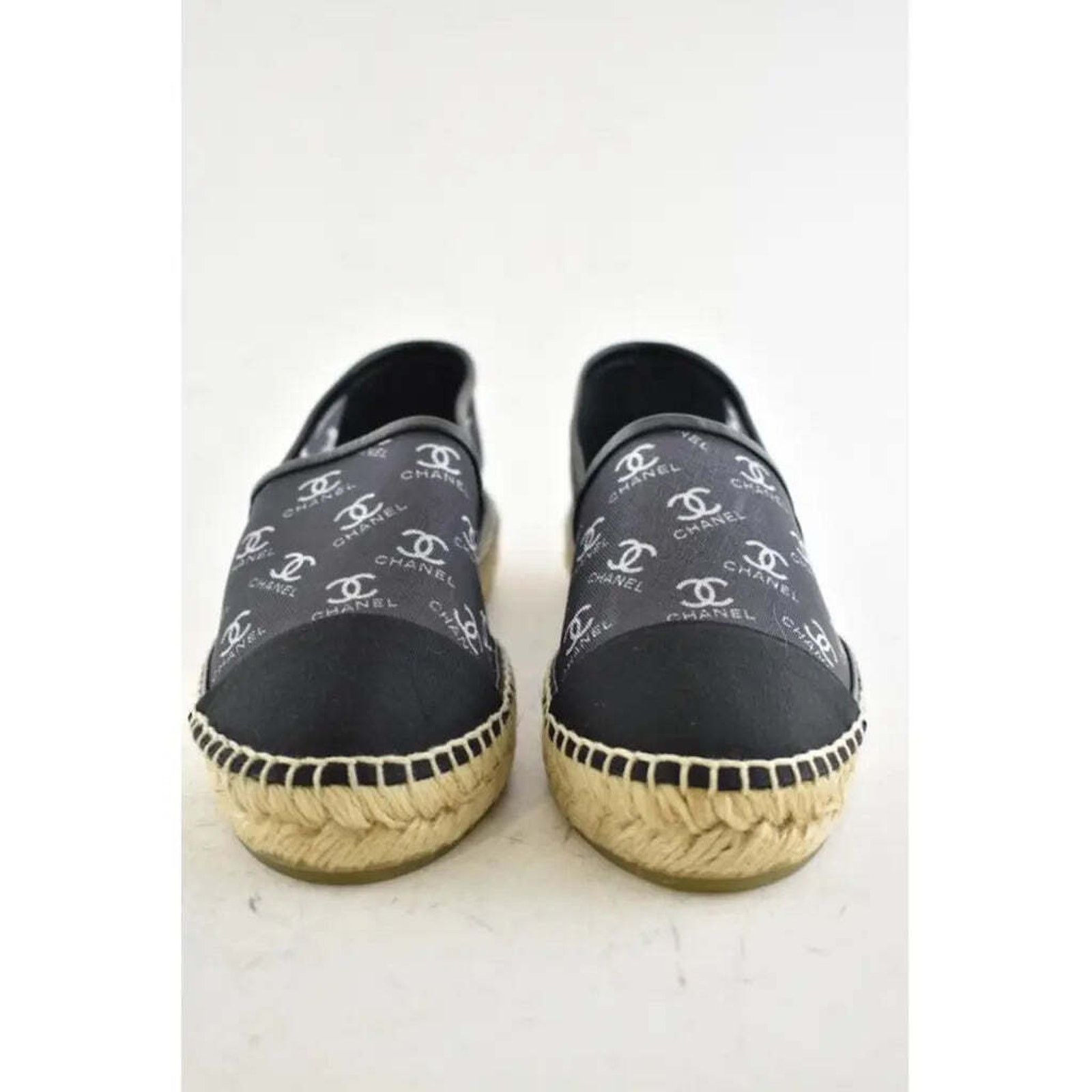 Chanel 19P Mesh CC Logo Classic Double Sole Espadrille Flat 40 Size US 10 / IT 40 - 3 Thumbnail