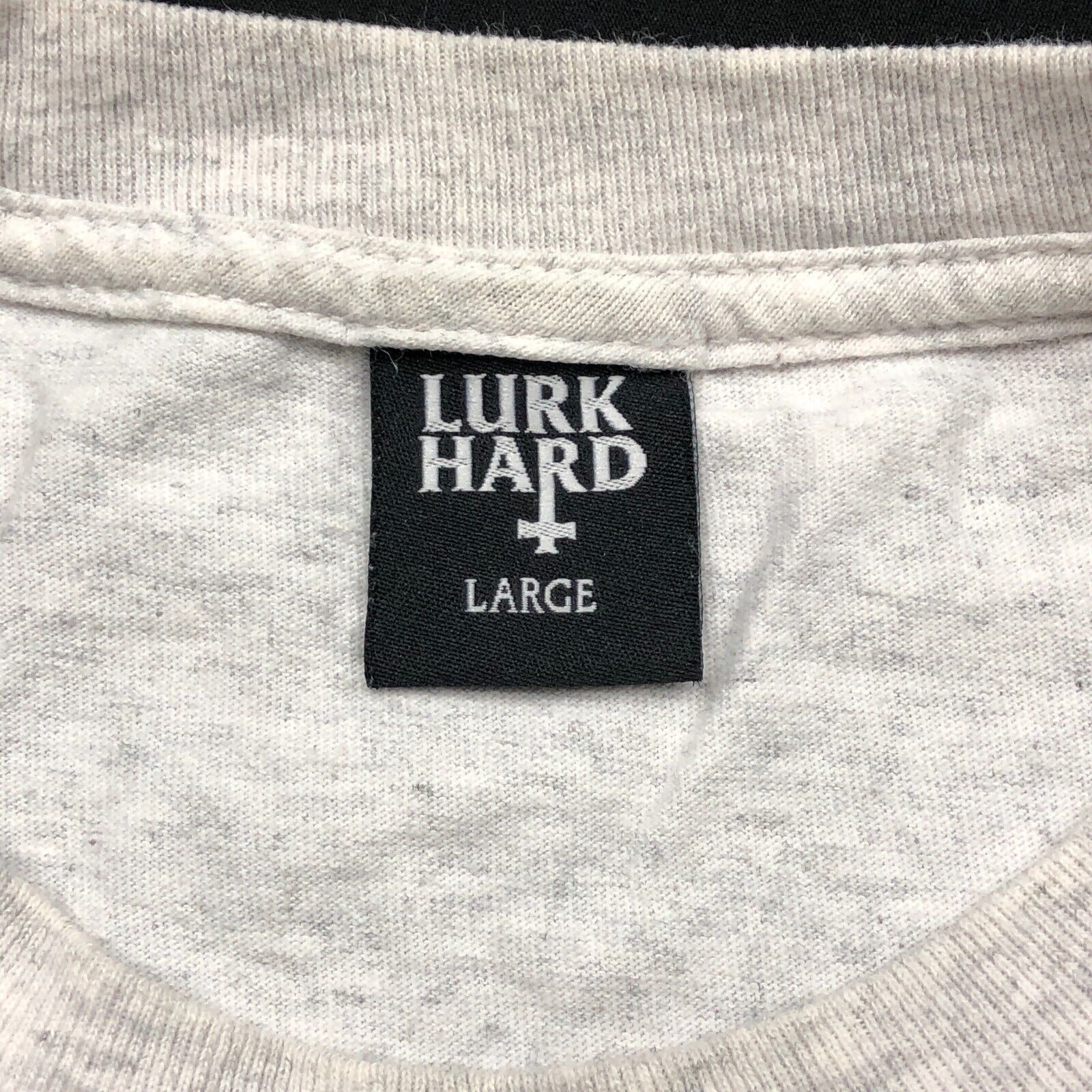 Fuck The Population × Lurk Hard Lurk Hard Metallic Logo Heather Gray Tee T Shirt size Large Size US L / EU 52-54 / 3 - 4 Thumbnail