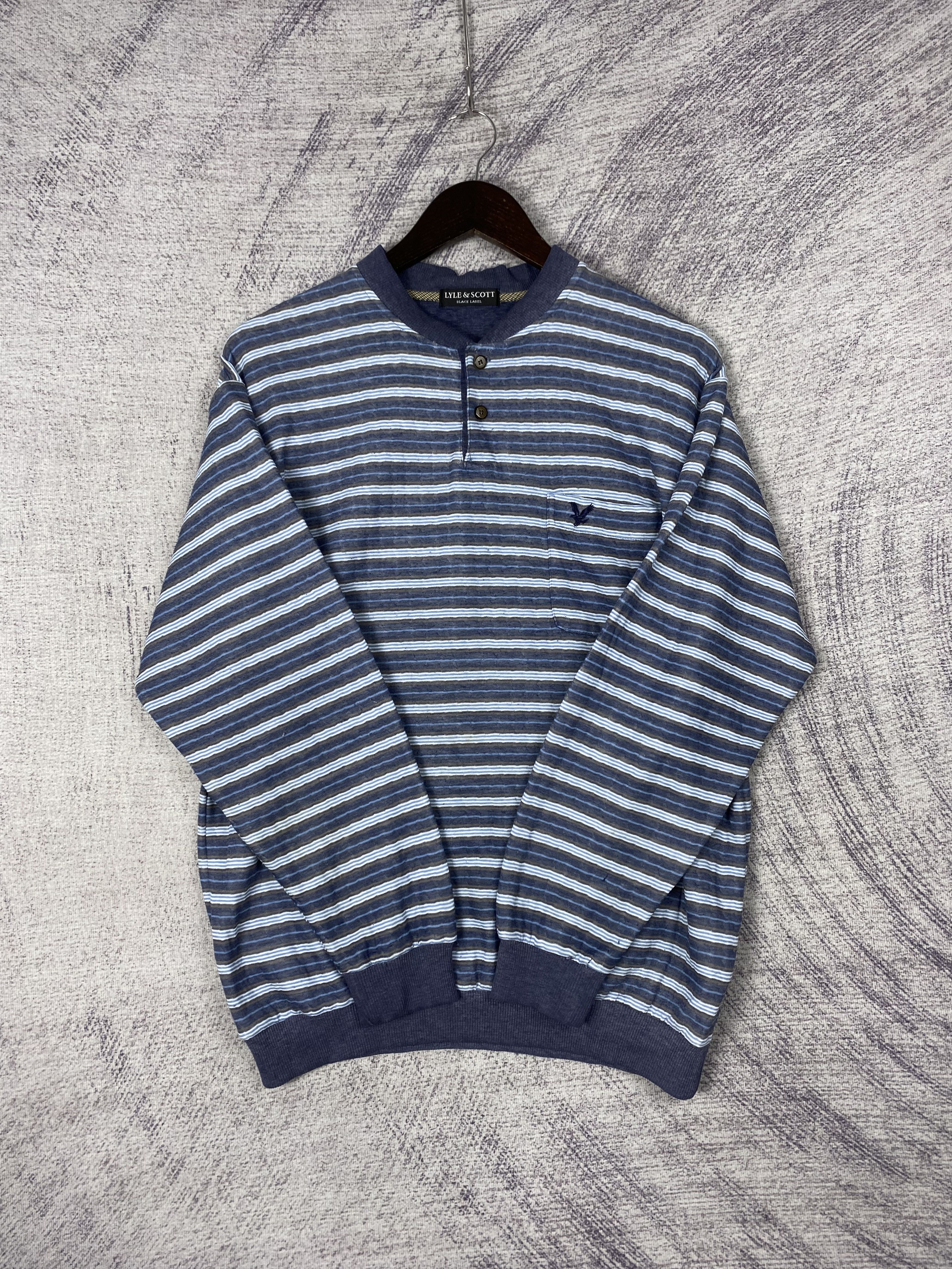 Lyle & Scott Vintage Lyle & Scott Half Button Crewneck Sweatshirts Size M / US 6-8 / IT 42-44 - 4 Thumbnail
