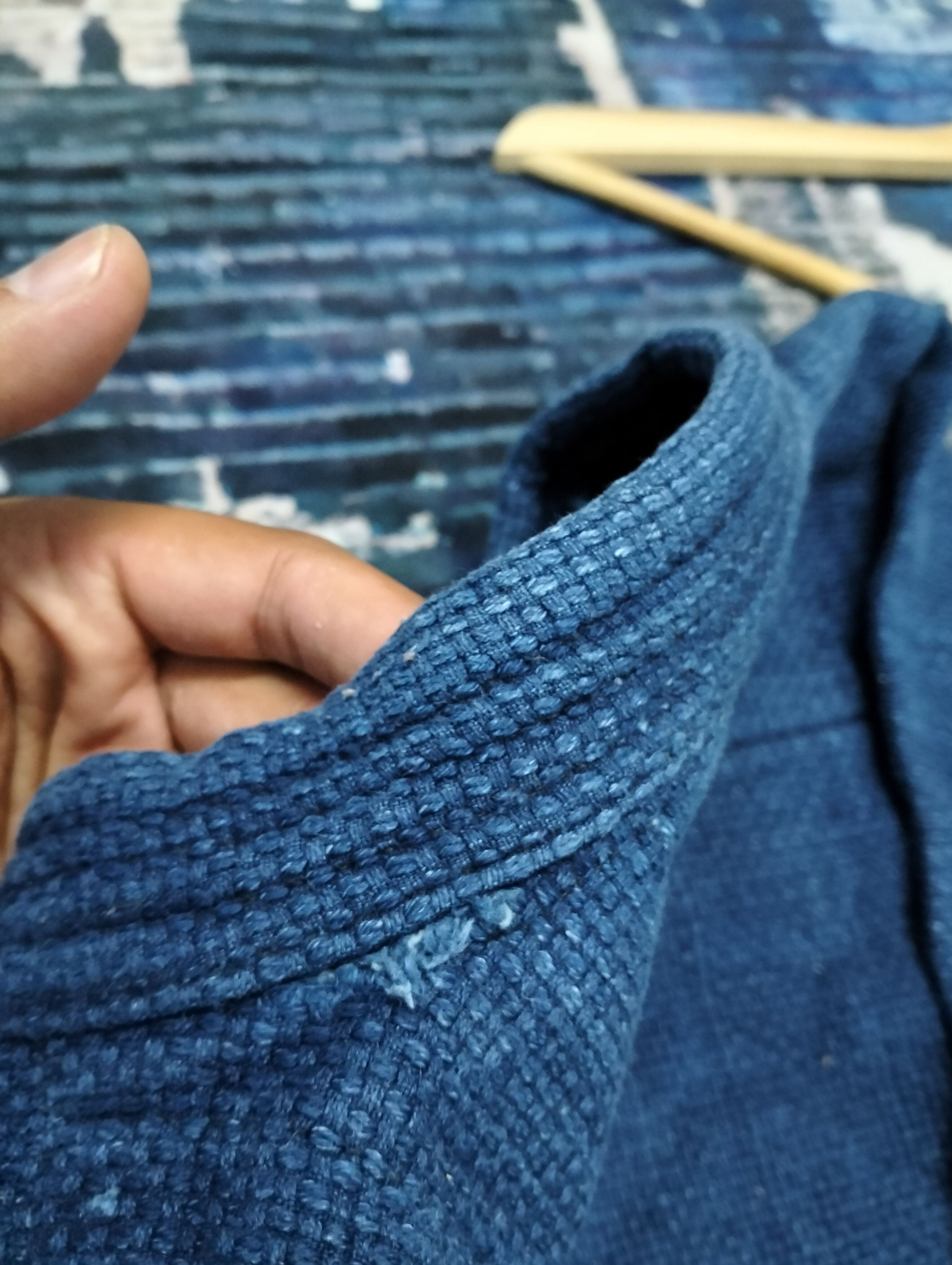Indigo Vintage Indigo kimono Japanese Denim Kimono Size US M / EU 48-50 / 2 - 6 Thumbnail