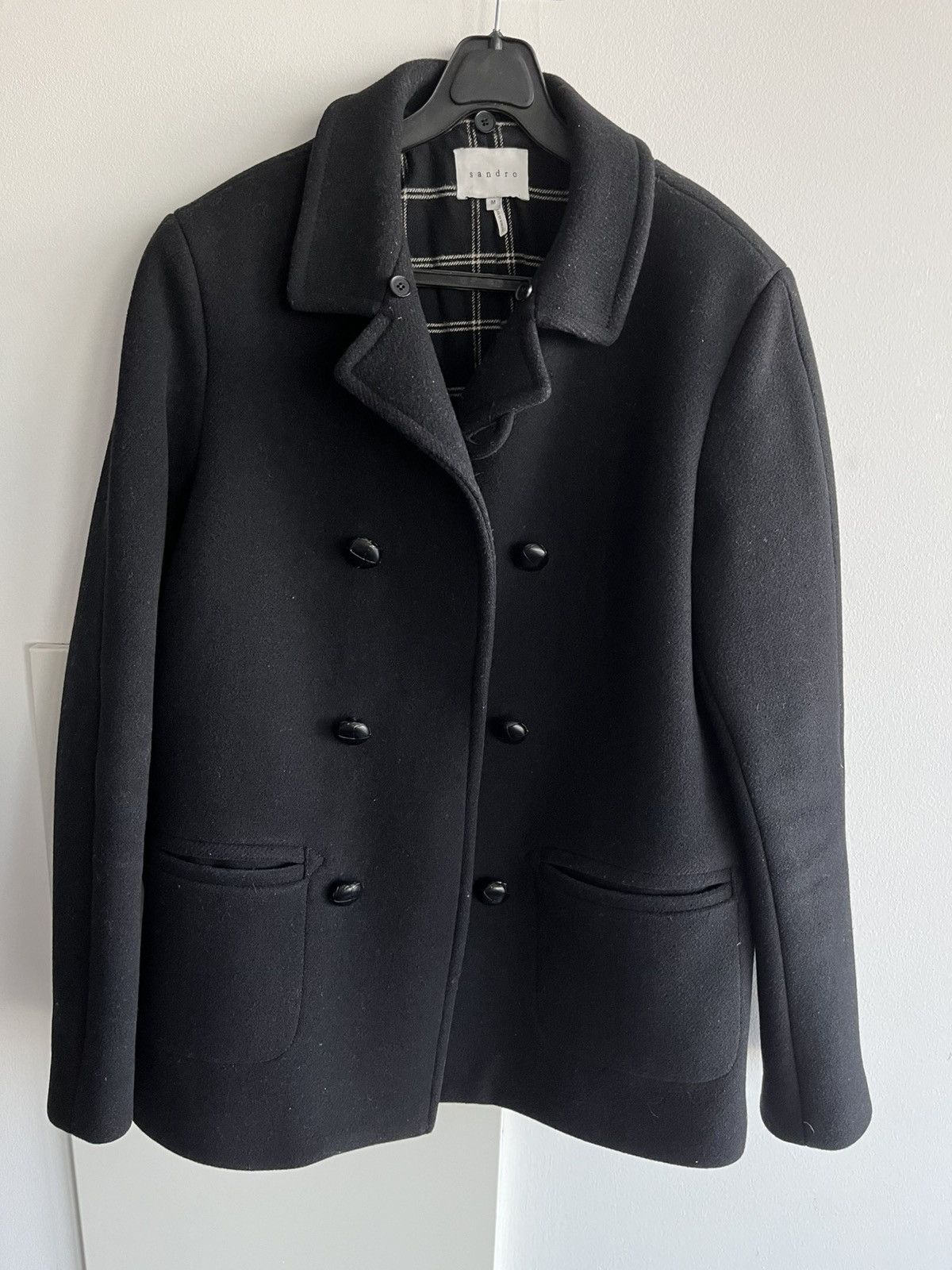 Sandro $1k Value Vintage Sandro French Pea Coat Runway Limited Size US M / EU 48-50 / 2 - 4 Thumbnail