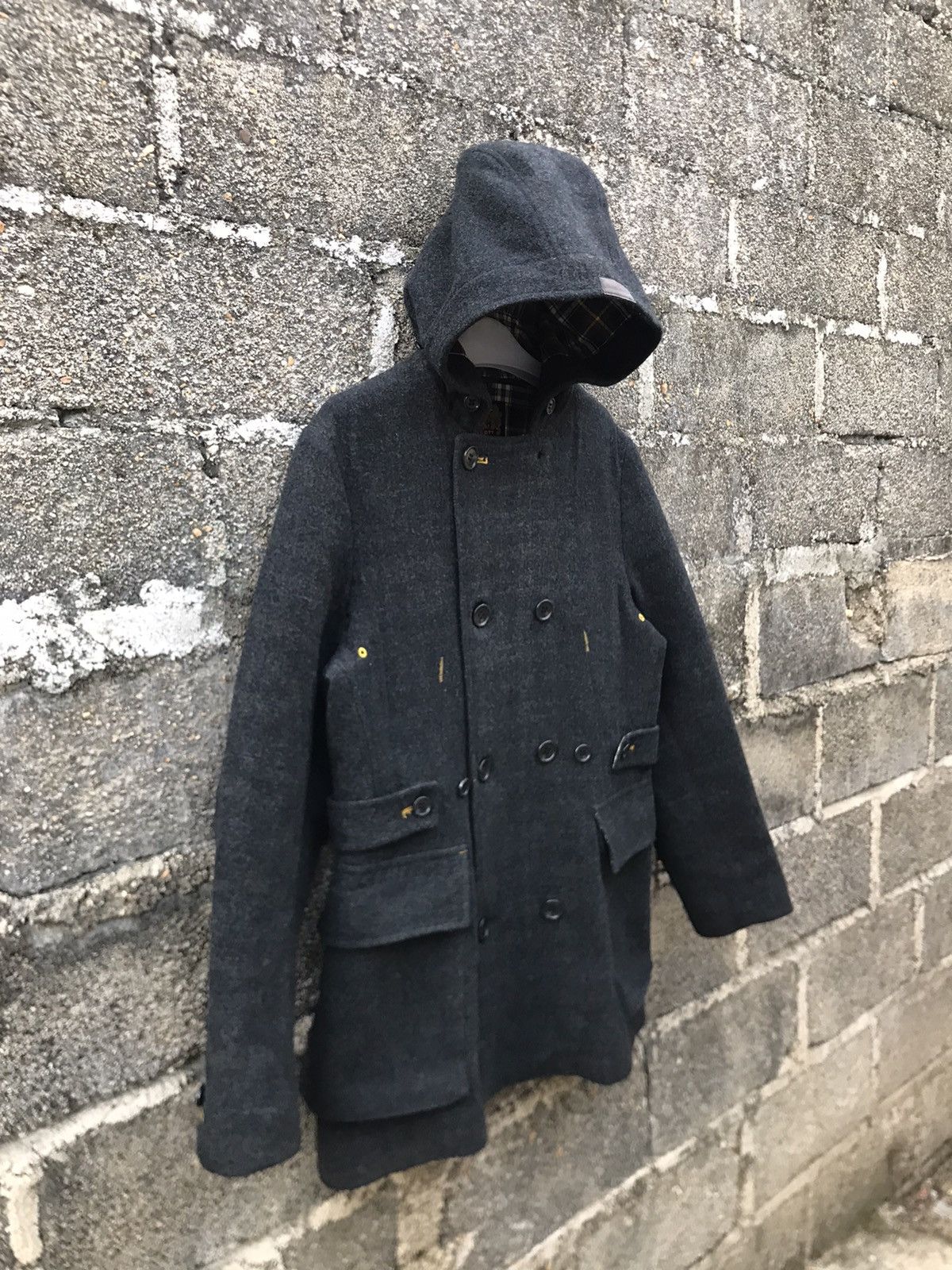 Boycott ⚡️Boycott Hooded Wool Double Breast Trench Coat Size US L / EU 52-54 / 3 - 2 Thumbnail
