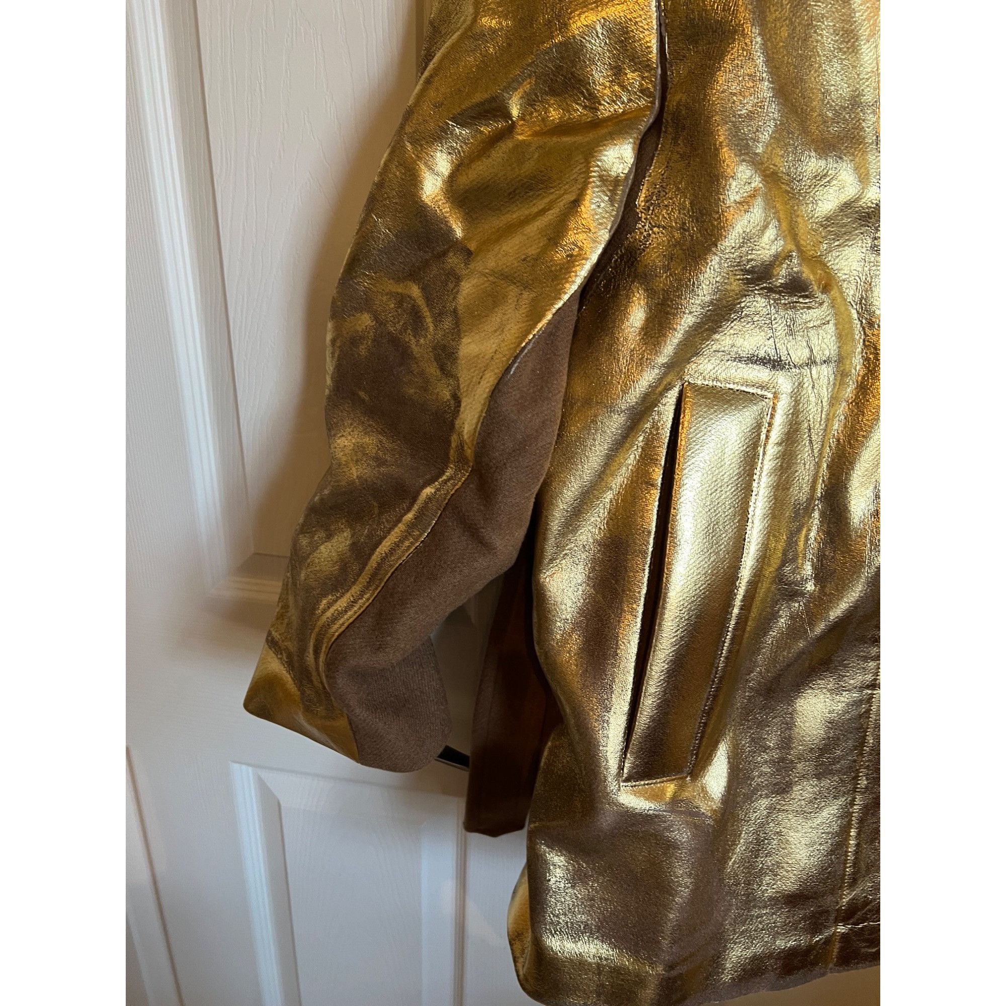 Dries Van Noten Dries Van Noten Belted Metalic Coated Wool Womens Jacket - S Size L / US 10 / IT 46 - 11 Thumbnail