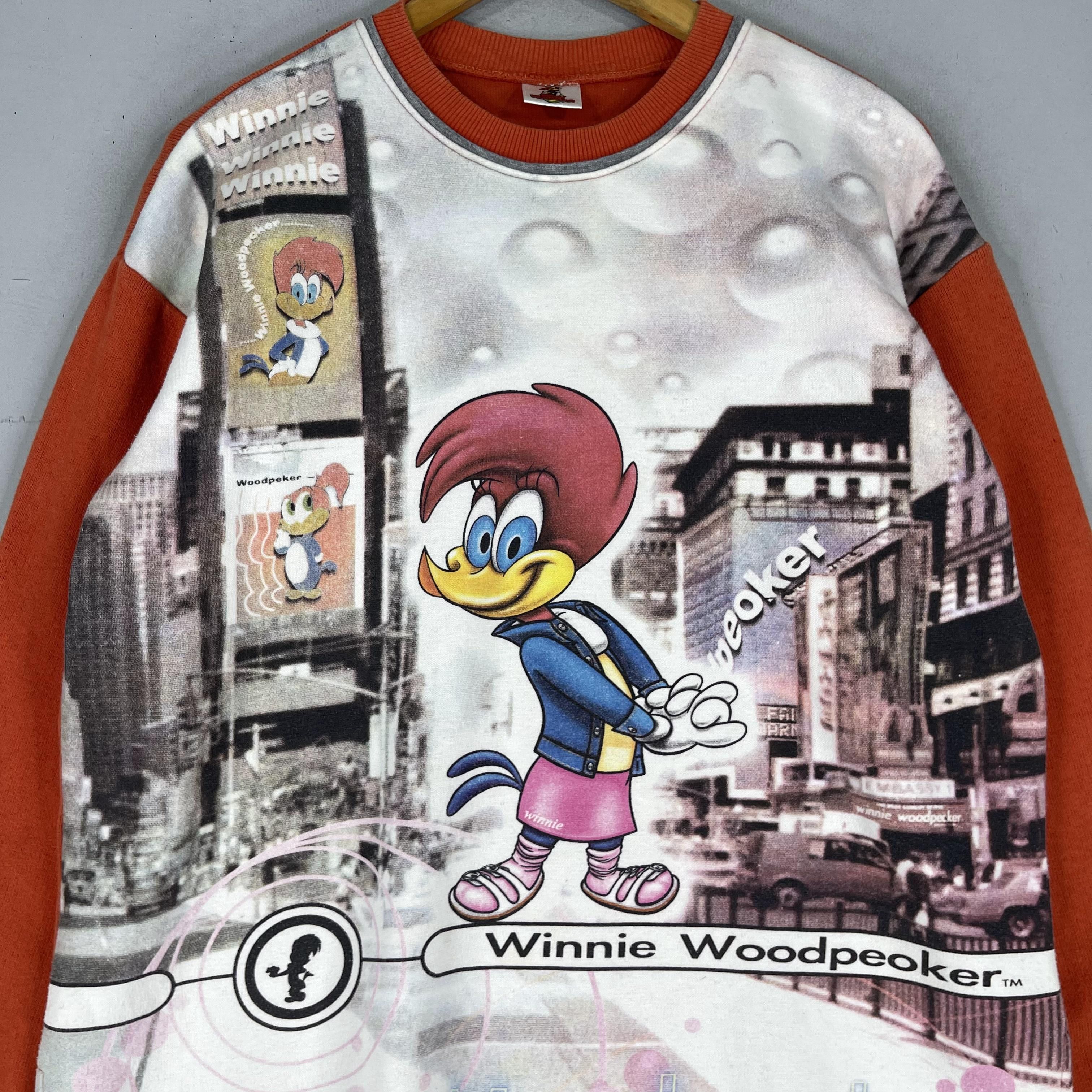 Cartoon Network × Vintage Vintage 90s WOODY WOODPECKER Cartoon Overprint Jumper Size M Size US M / EU 48-50 / 2 - 2 Thumbnail