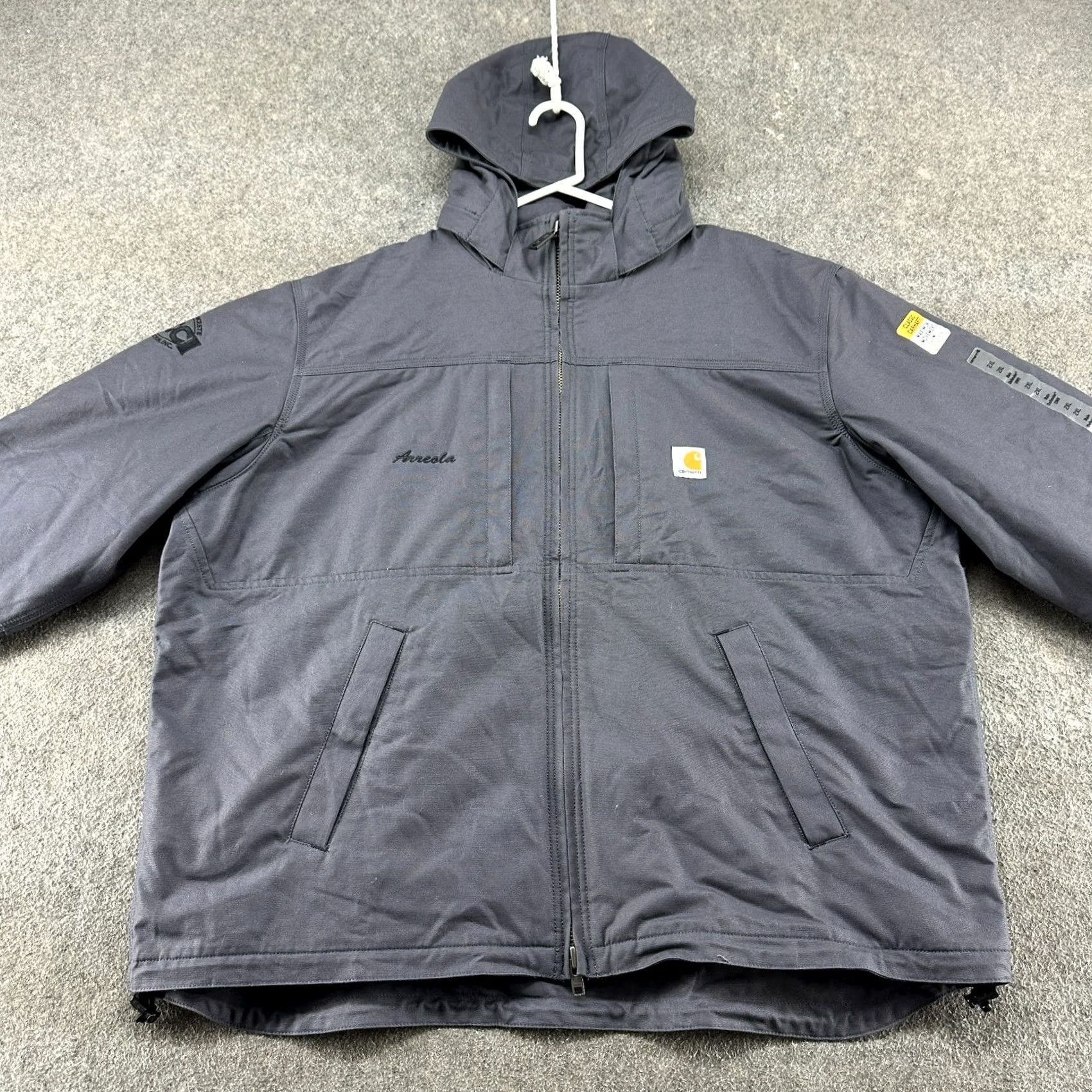 Carhartt Carhartt Jacket Mens 2XL Grey Parka Hooded Full Zip Canvas Workwear Full Swing Size US XXL / EU 58 / 5 - 3 Thumbnail