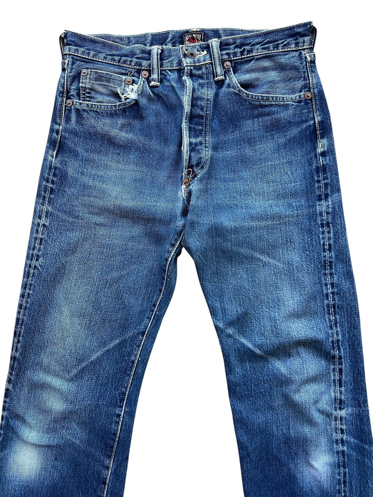 The Real McCoy's Vintage Real Mccoy Japan Selvedge Faded Denim Jeans 30x32 Size US 30 / EU 46 - 4 Thumbnail